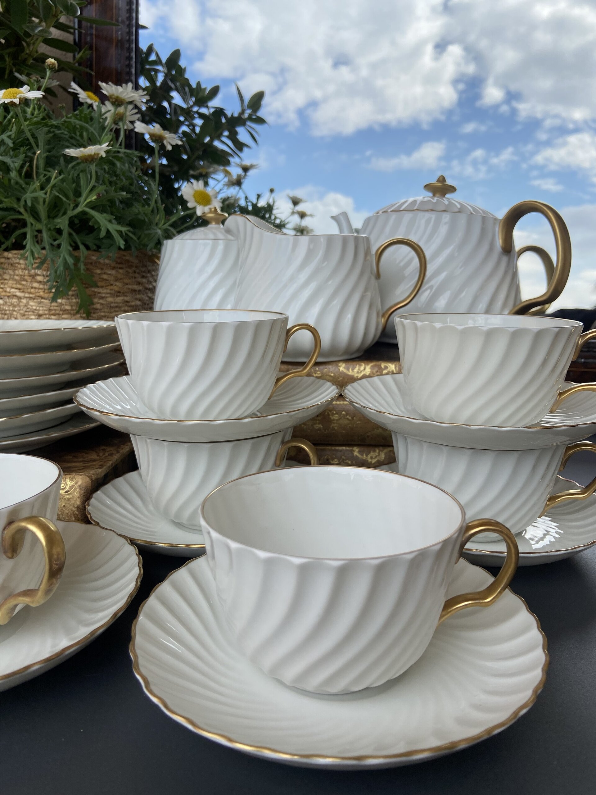 Juego de té en porcelana "Bidasoa". - 3
