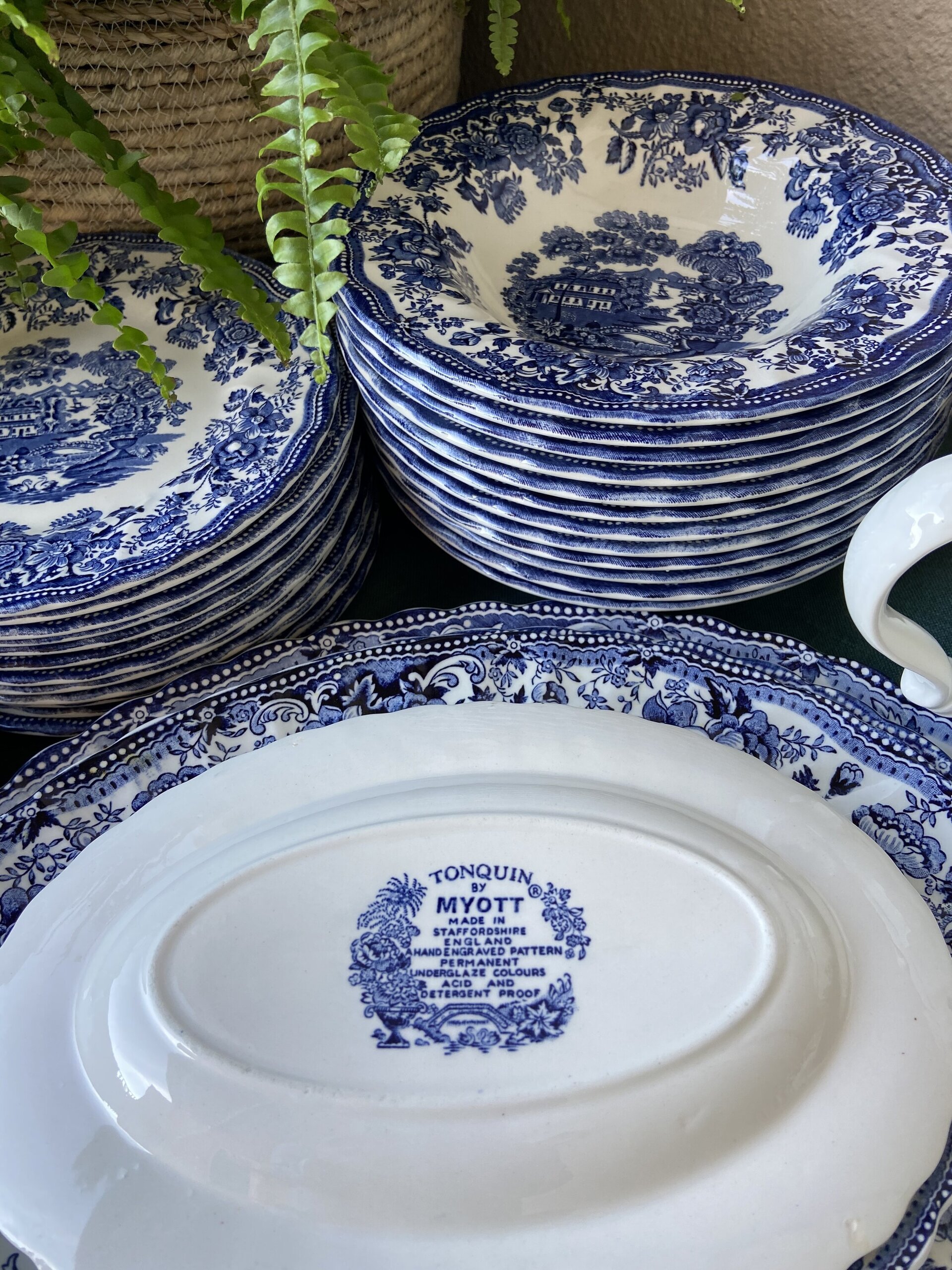 Vajiila en loza inglesa "Myott" (Mod. Tonquin) - 8