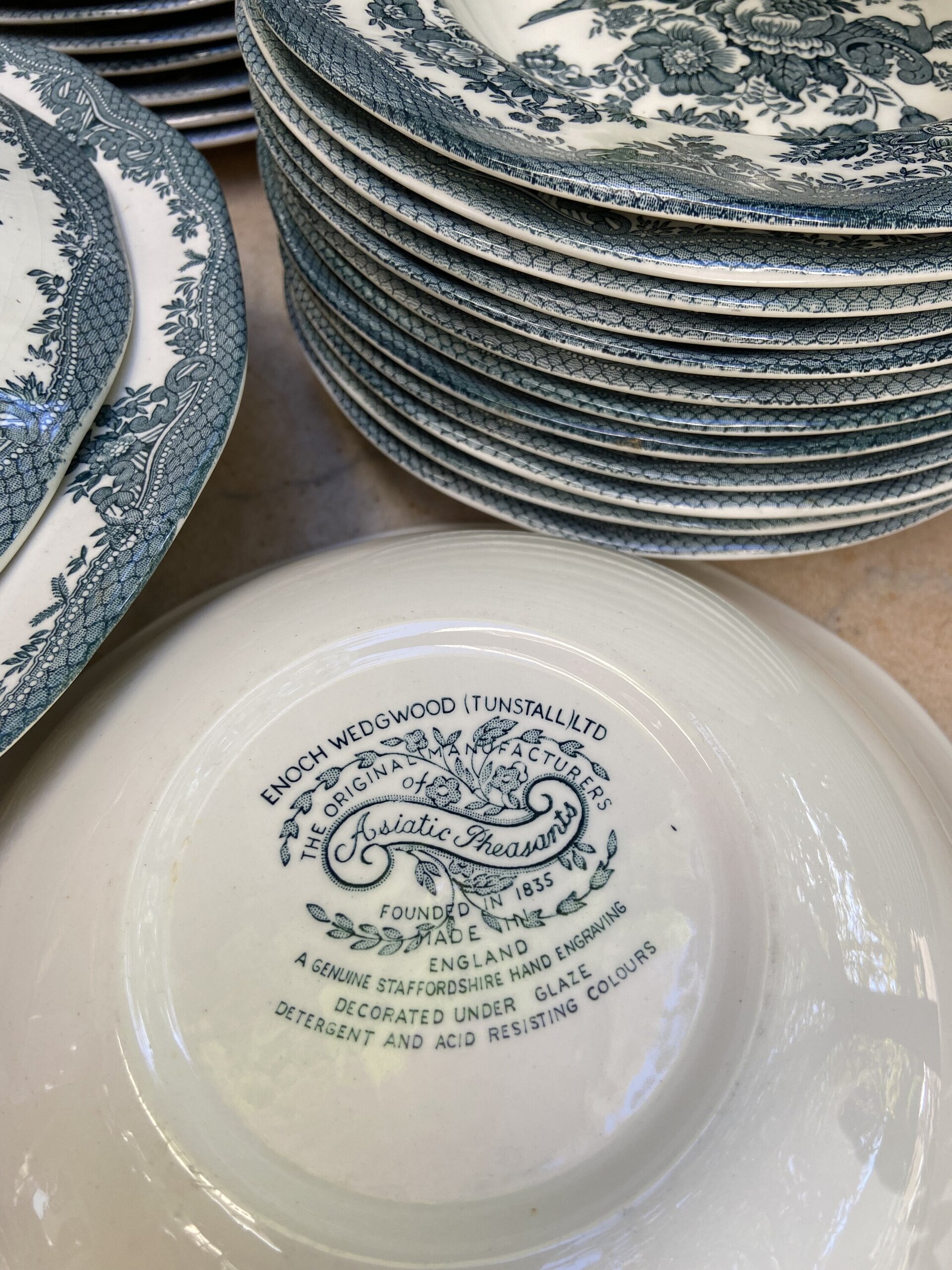 Vajilla en loza inglesa "Wedgwood" mod. Asiatic Phersants - 10