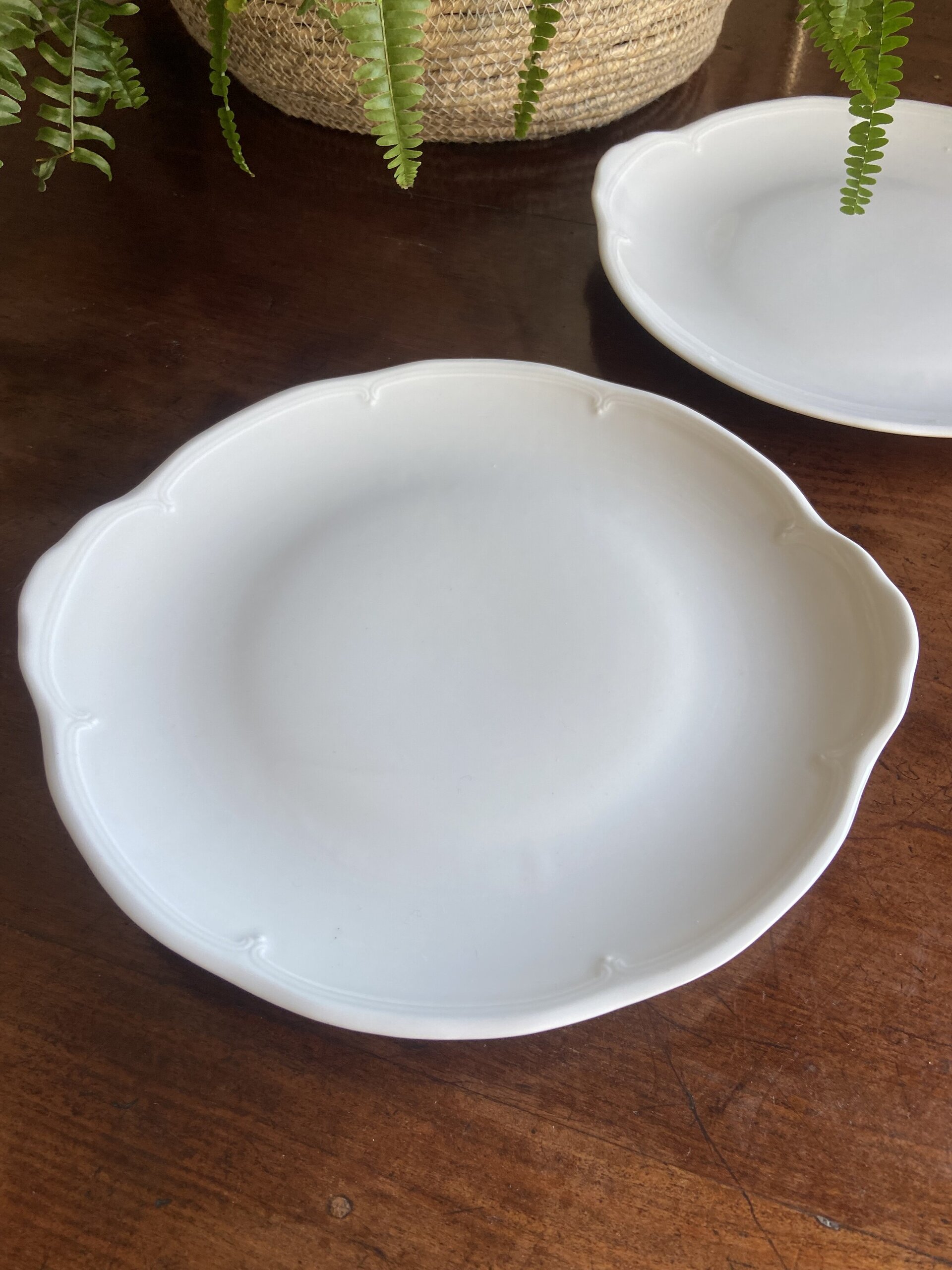 Pareja de fuentes redondas en porcelana "Bidasoa" - 3