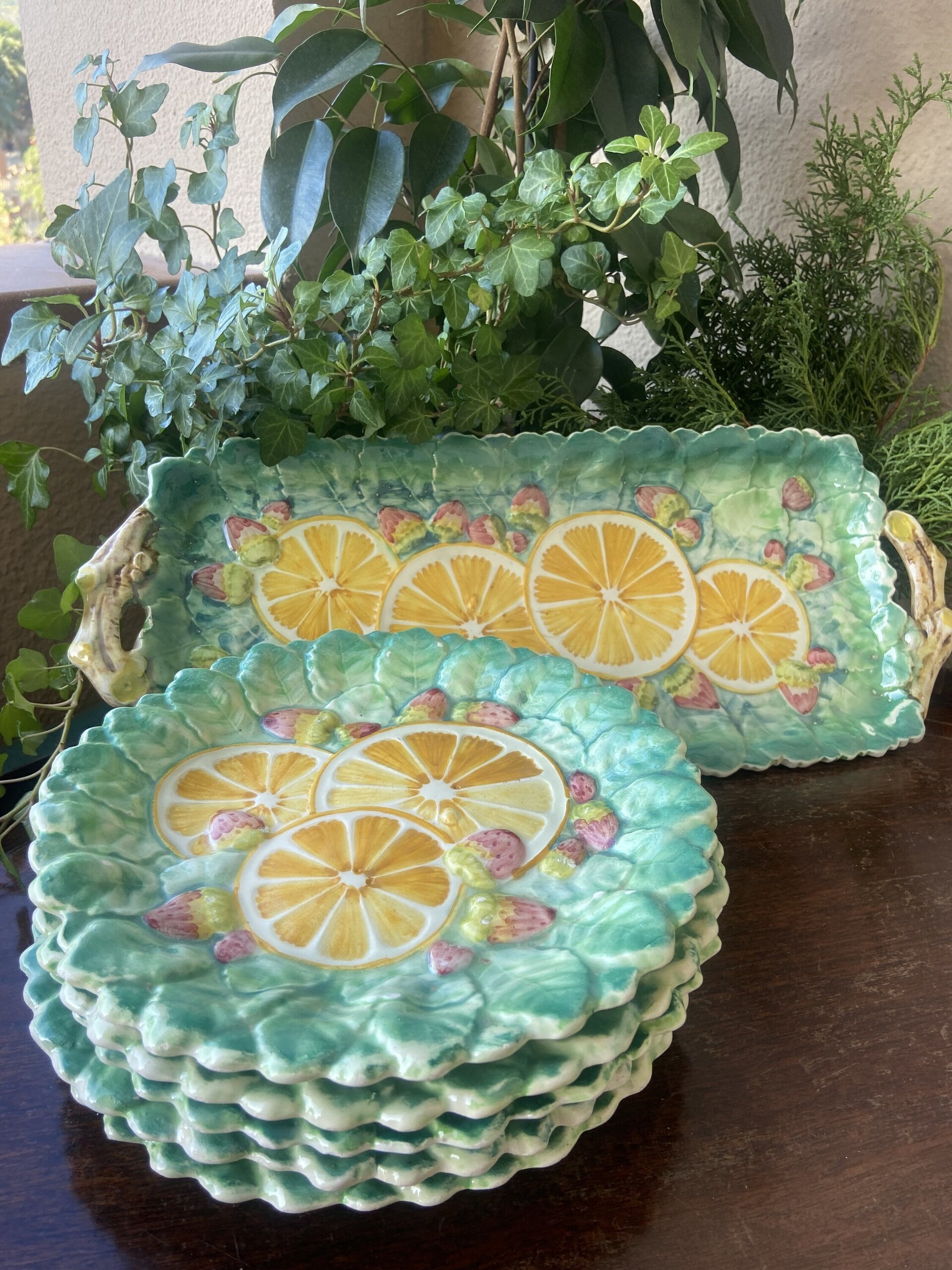 Juego de merienda en cerámica levantina de Manises "Hispania" - 1