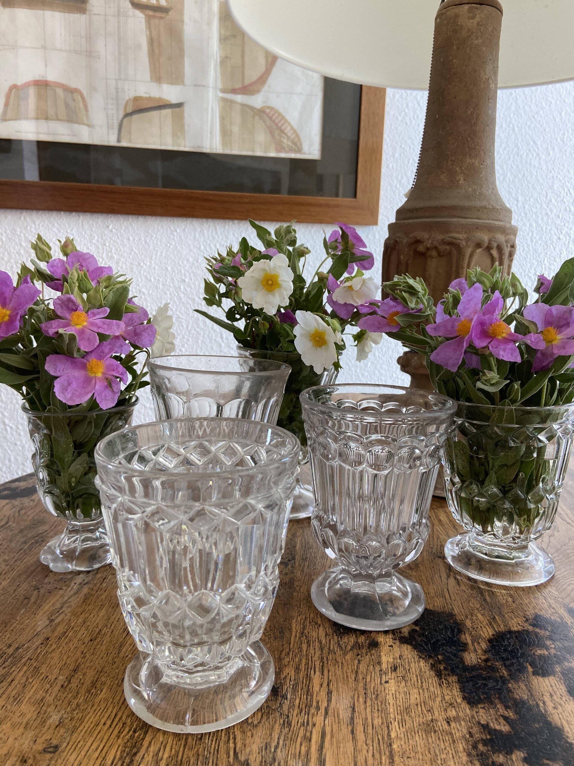 Copa huertana en vidrio prensado de cristalerias "Santa Lucia" Murcia. - 5