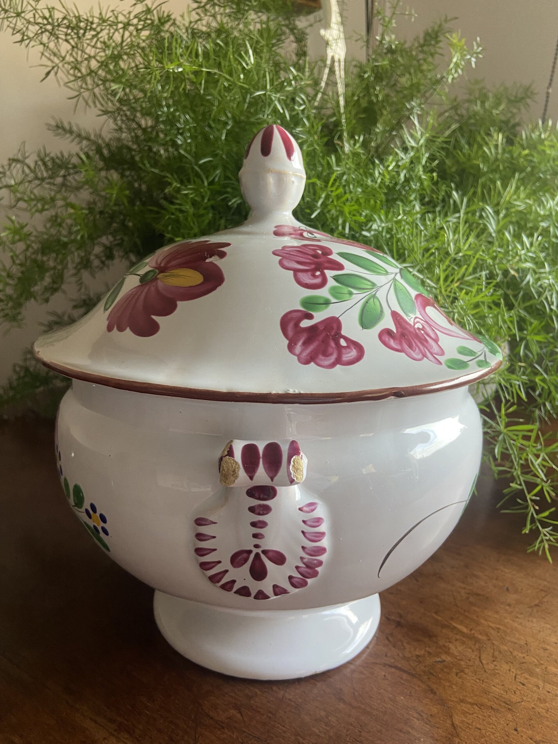 Sopera en loza francesa "Luneville". - 7