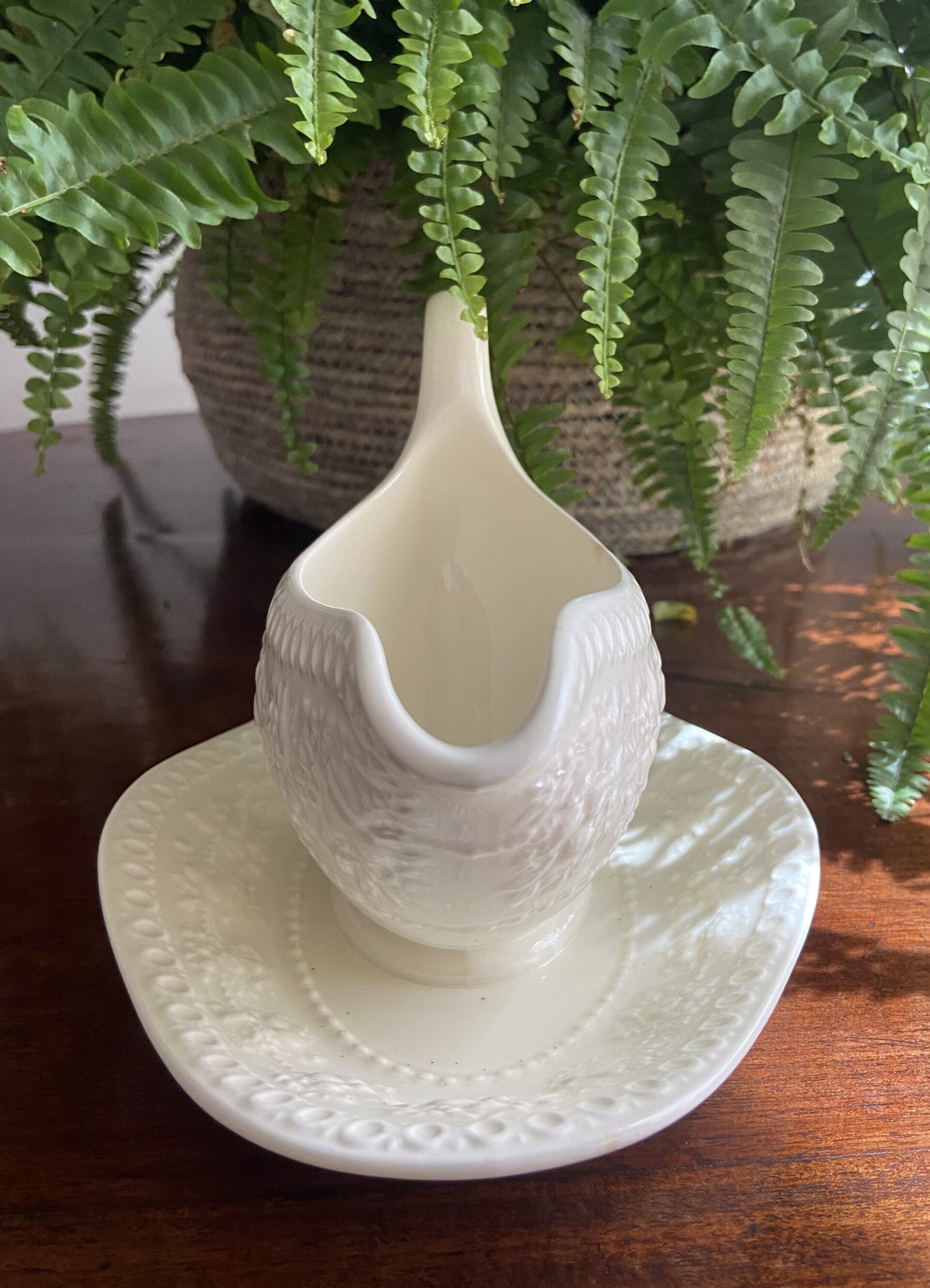 Salsera en porcelana inglesa "Wedgwood" (mod. Barlaston) - 4