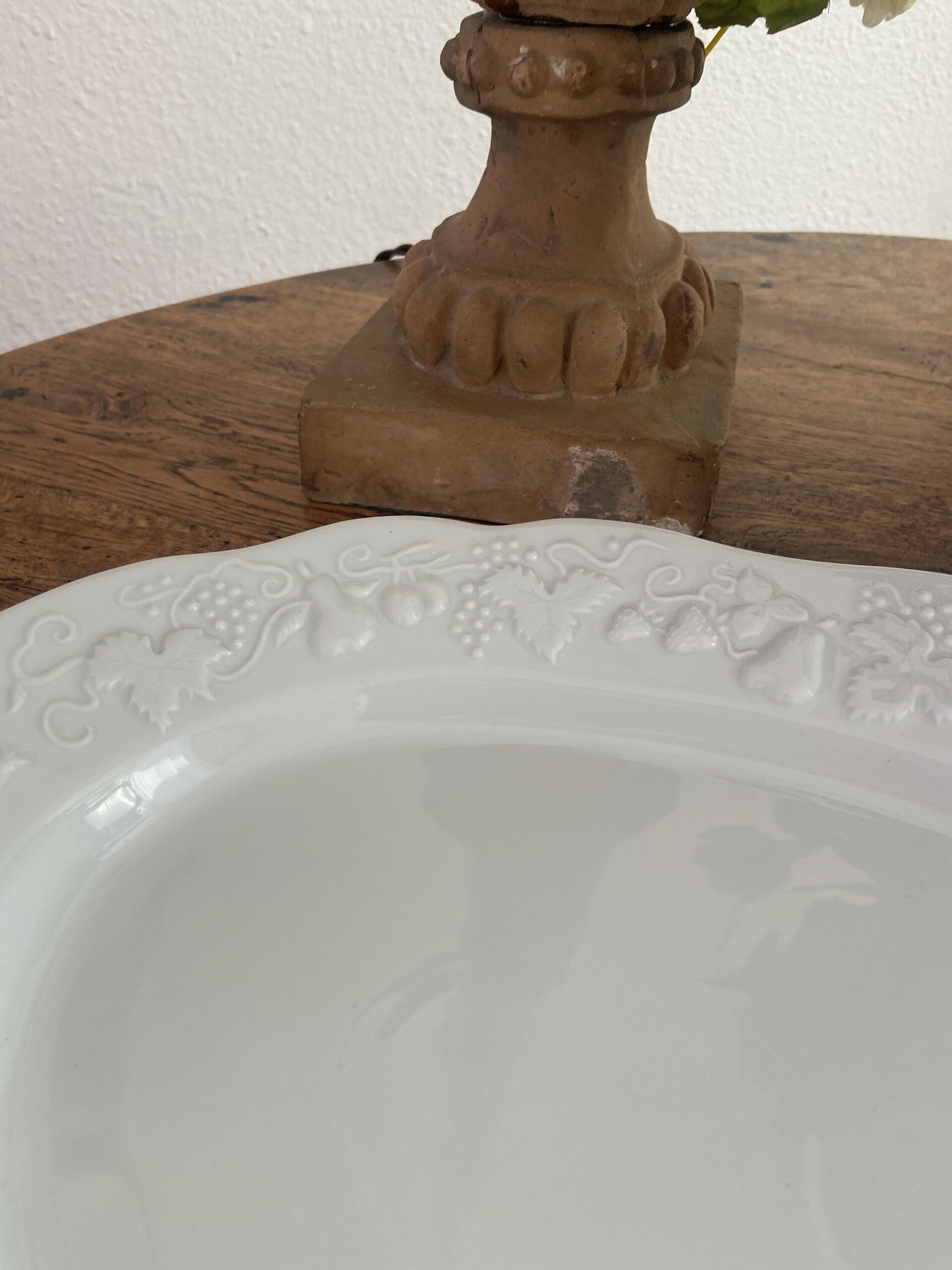 Fuente ovalada en porcelana francesa "P.H. Deshoulières" - 3