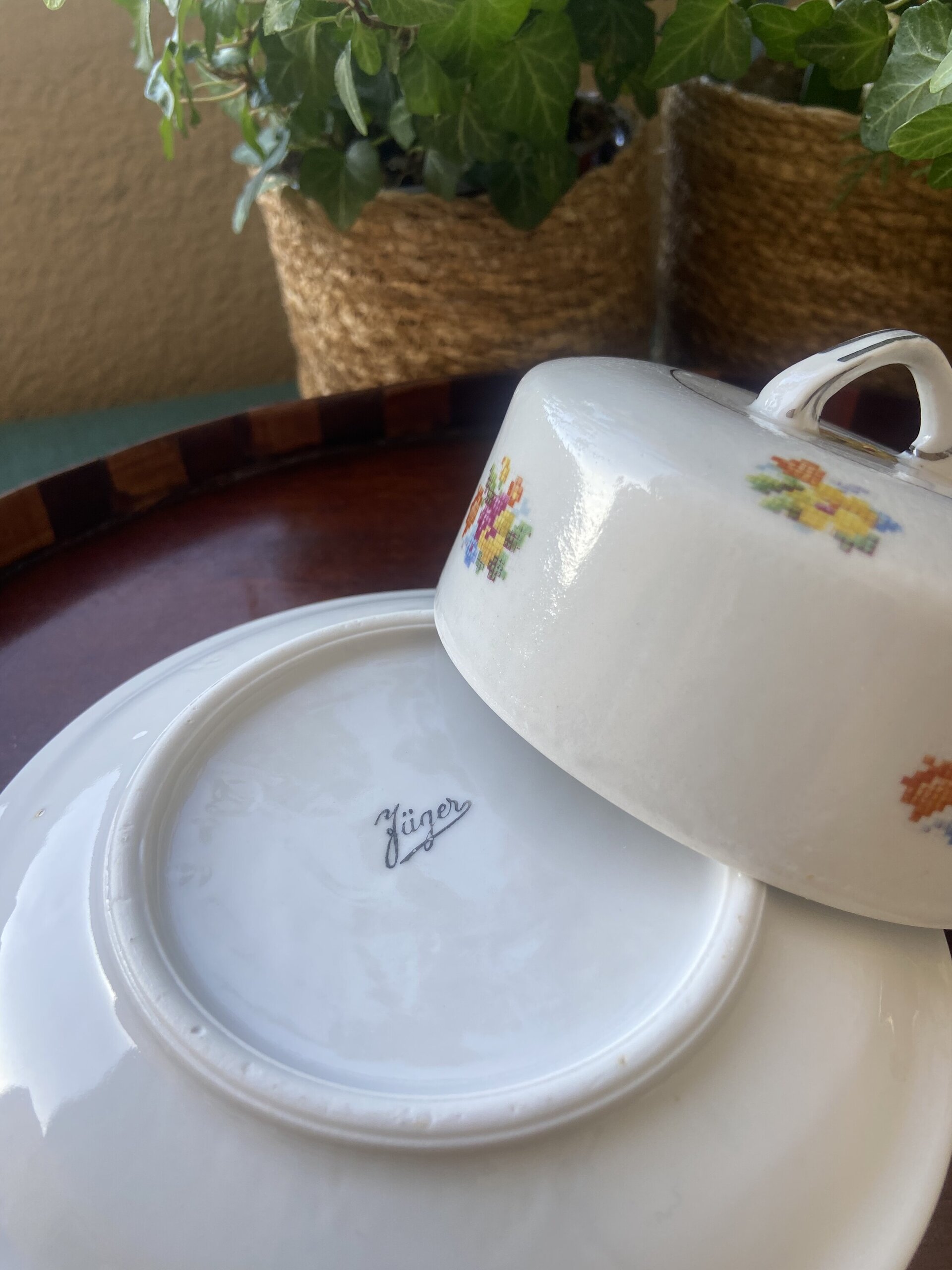 Mantequillero en porcelana alemana "Jager" - 6