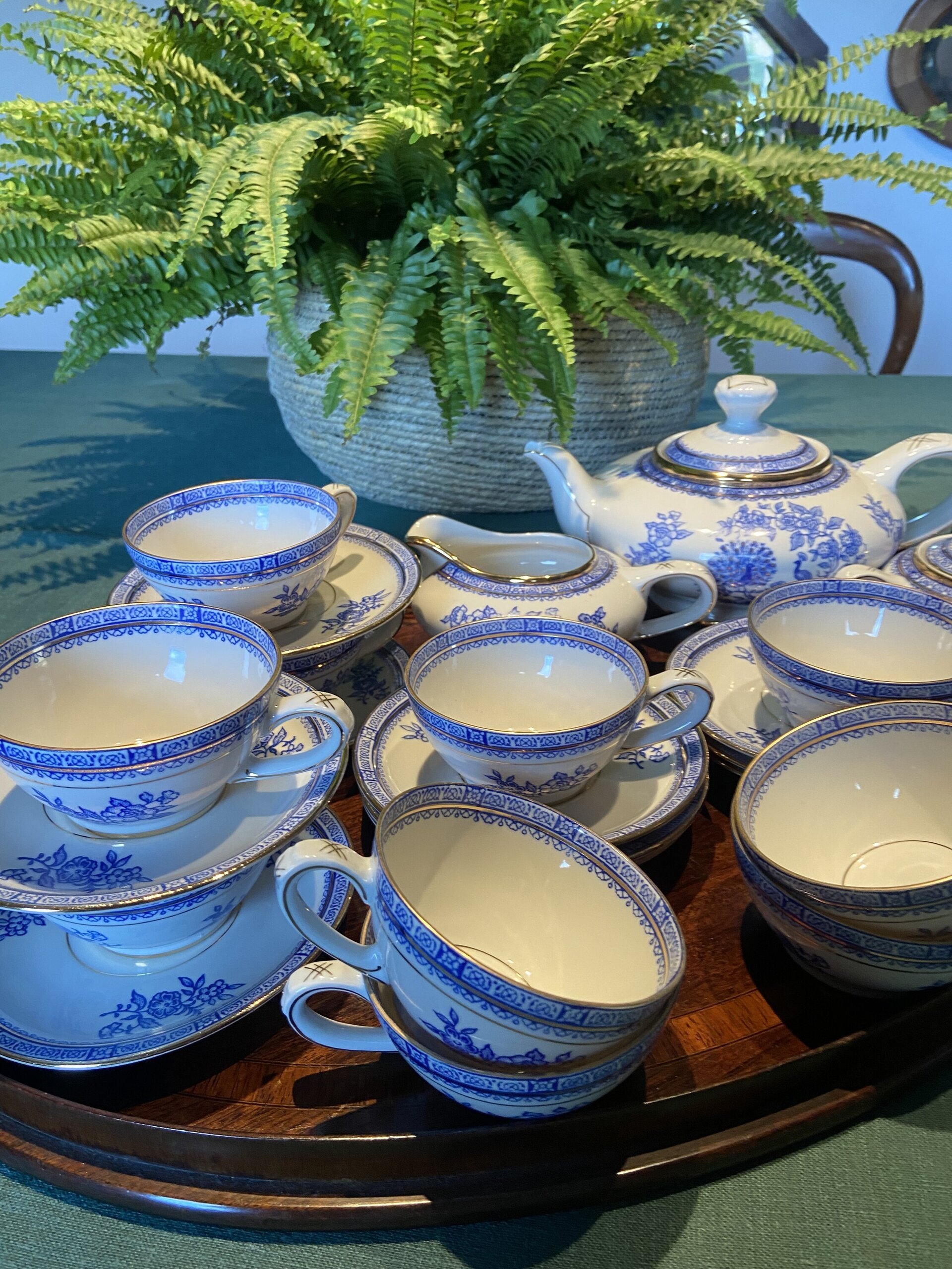 Juego de té en porcelana "Ollestac" Artesania. - 1