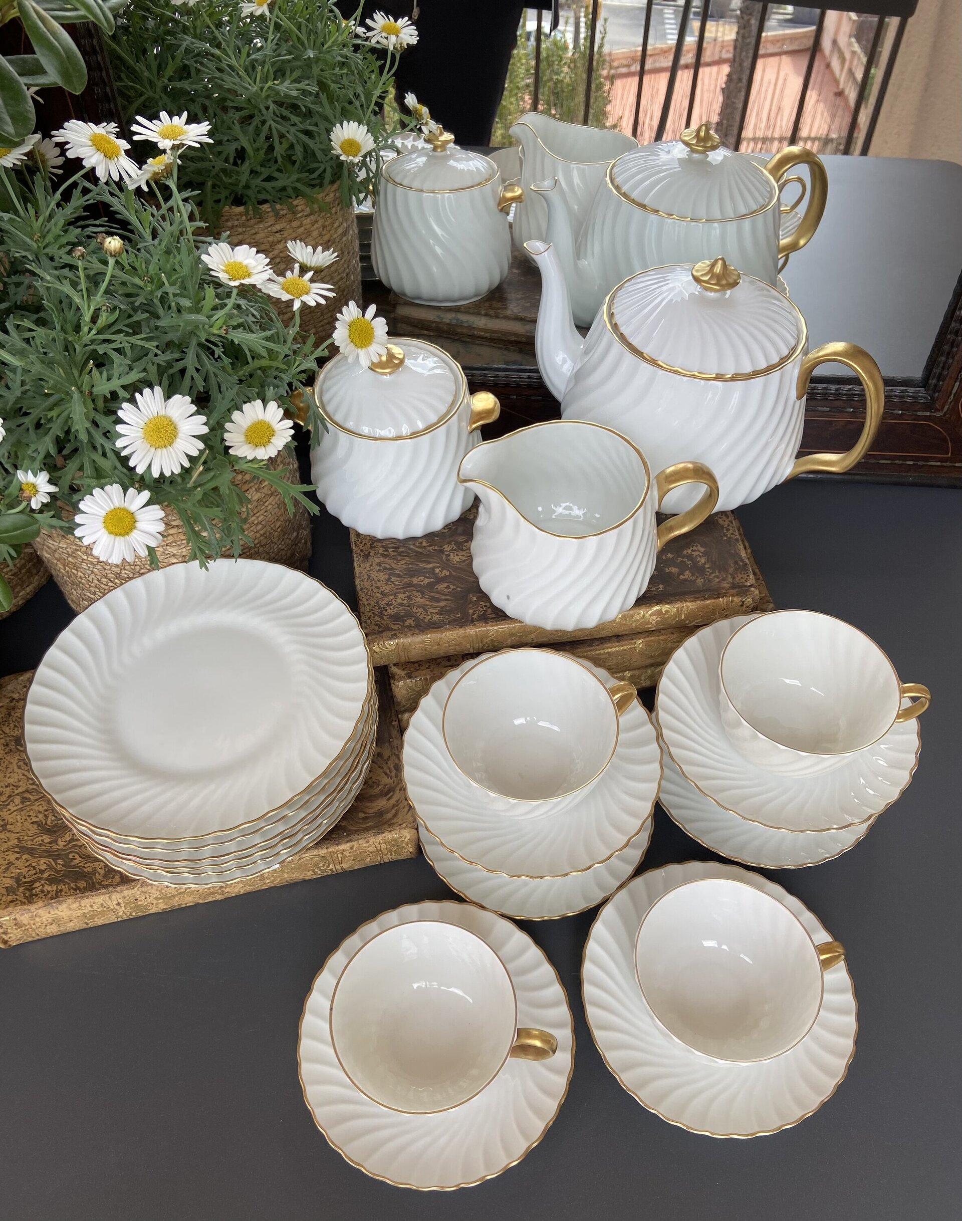 Juego de té en porcelana "Bidasoa". - 4