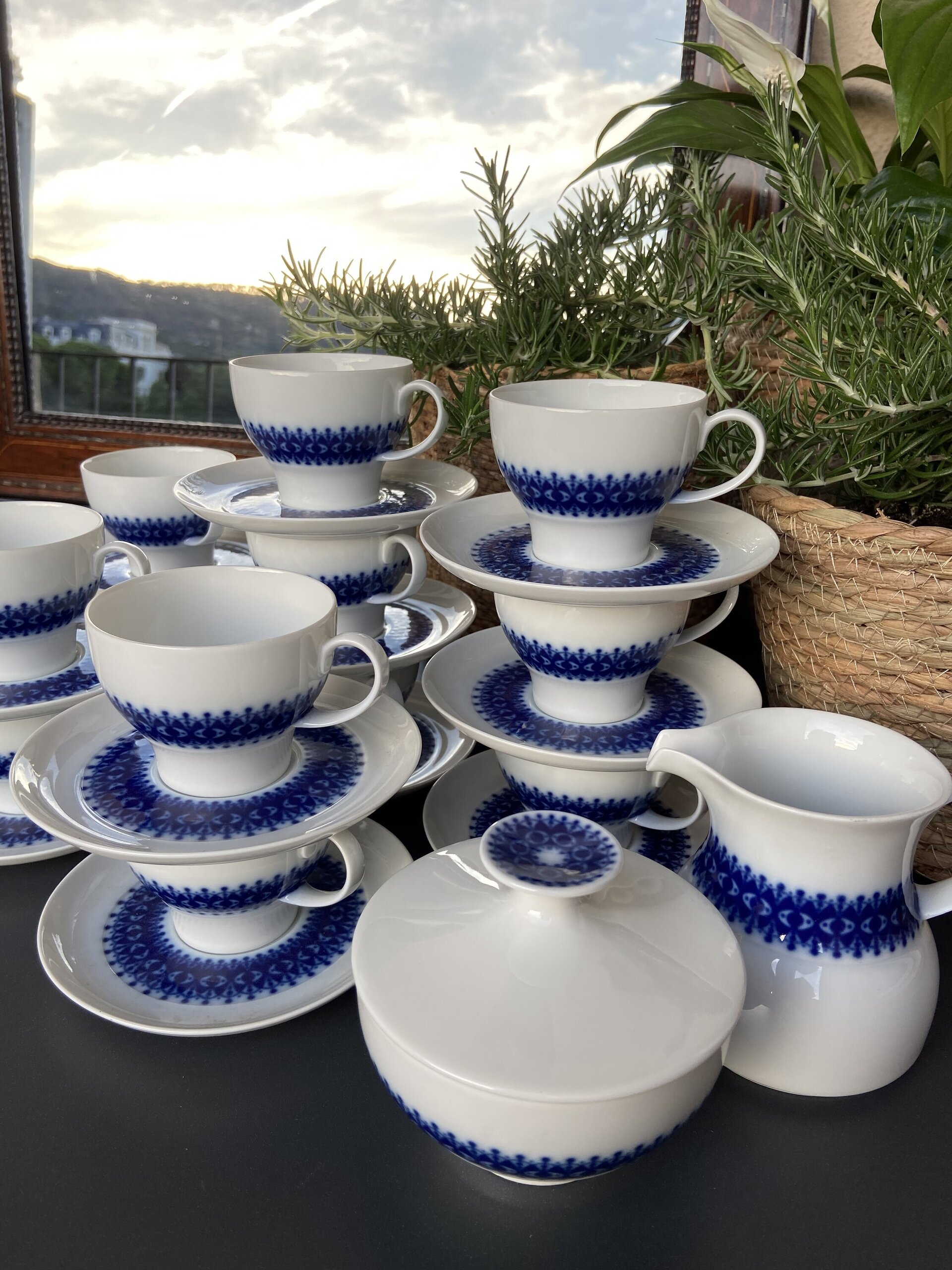 Juego de café en porcelana alemana "Thomas". - 2