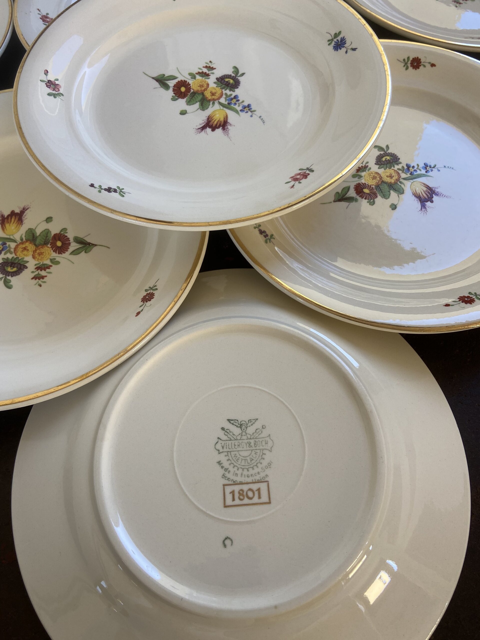 8 platos merienda franceses "Villeroy & Boch". - 6