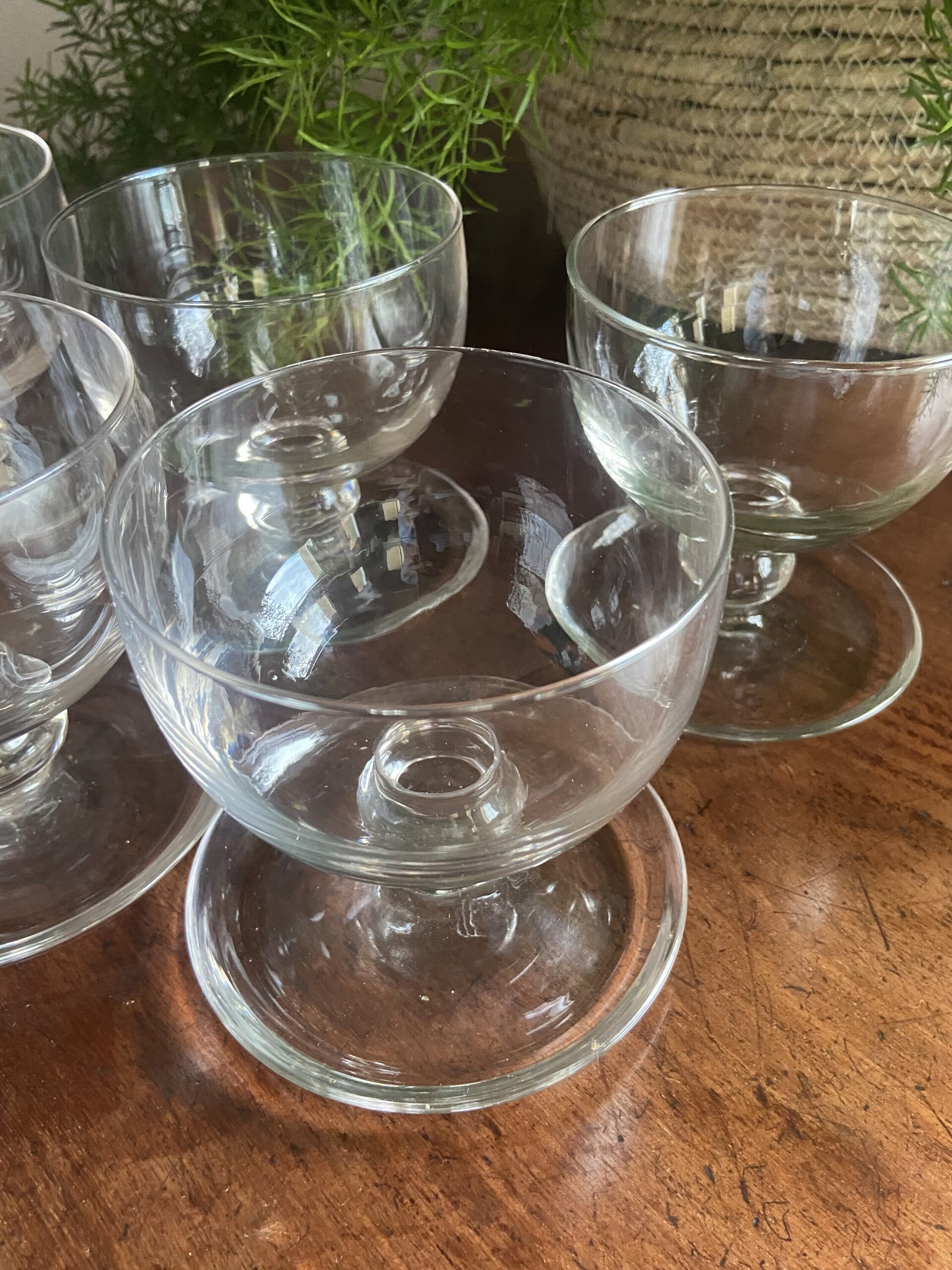 6 copas postre en vidrio transparente. - 4