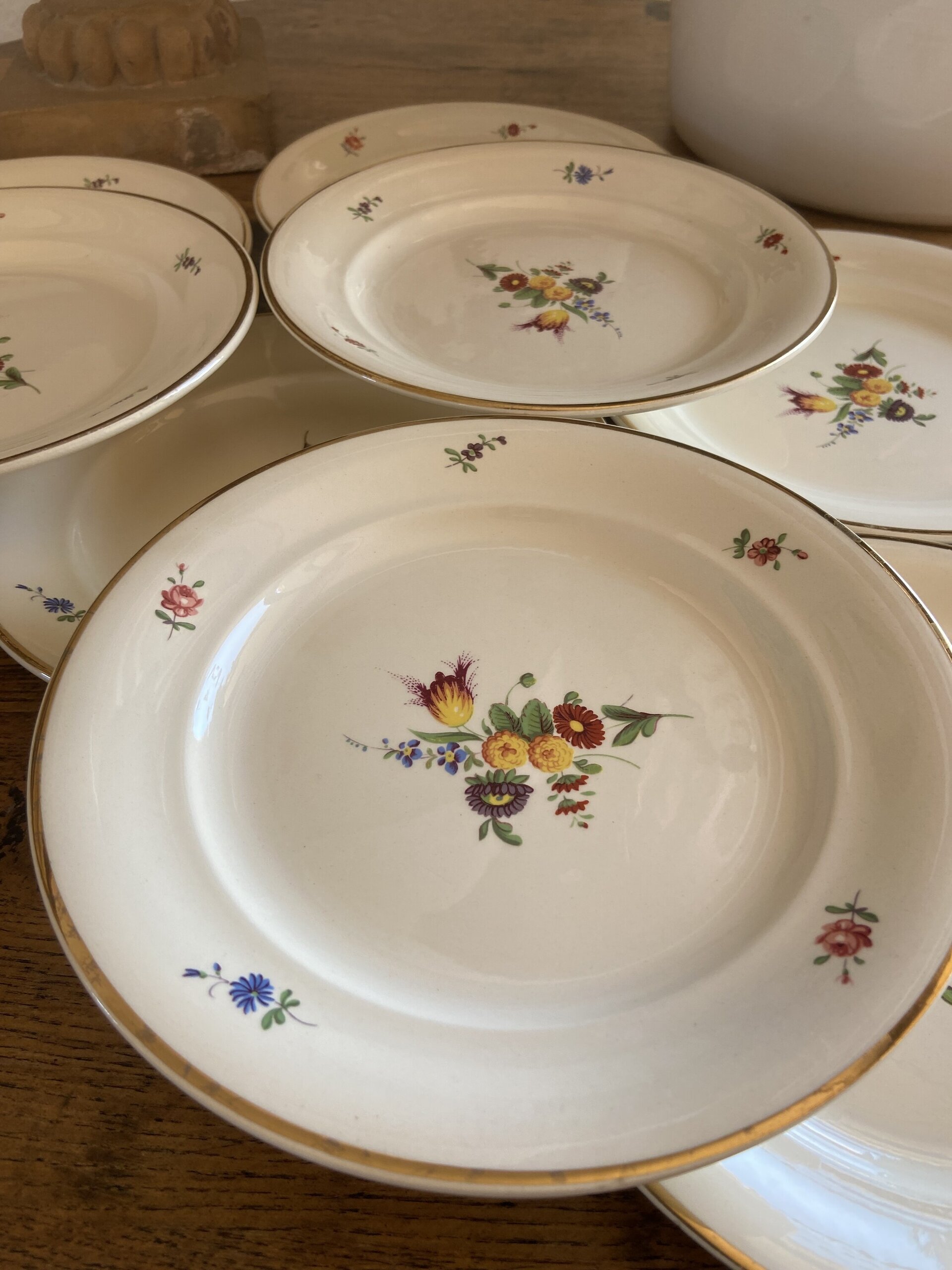 8 platos merienda franceses "Villeroy & Boch". - 2