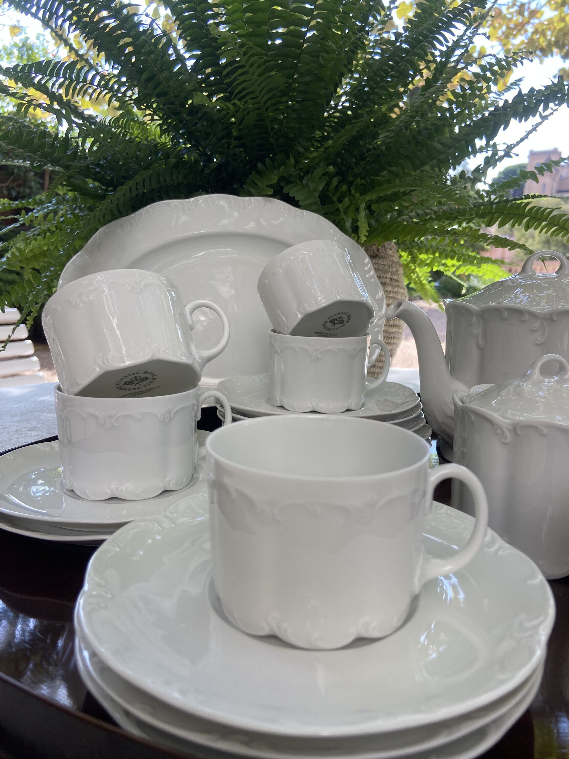 Juego de té en porcelana blanca "Rossenthal" - 5