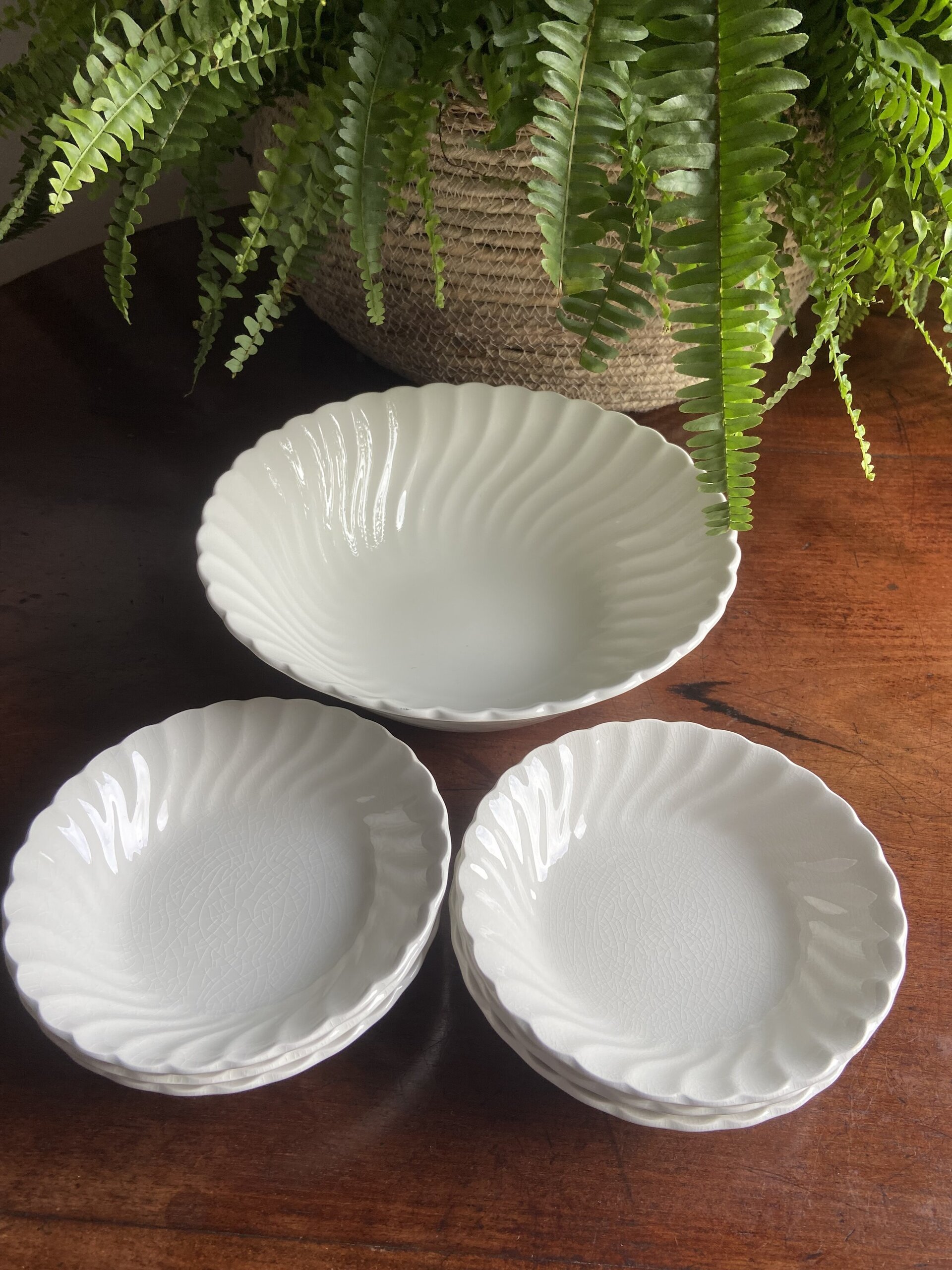 Bol y seis boles en loza inglesa "Johnson Bros" - 3