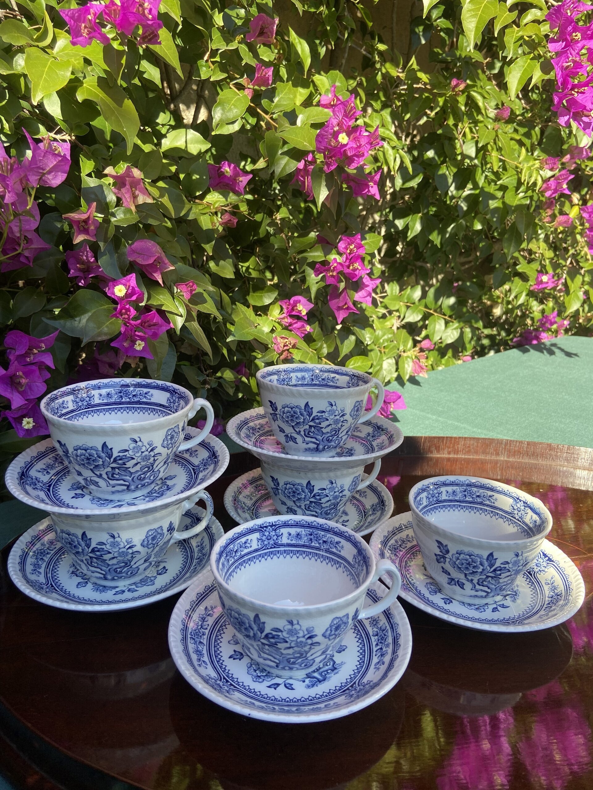 6 tazas de té en loza inglesa "Wood & Sons" (mod. Dorset). - 2