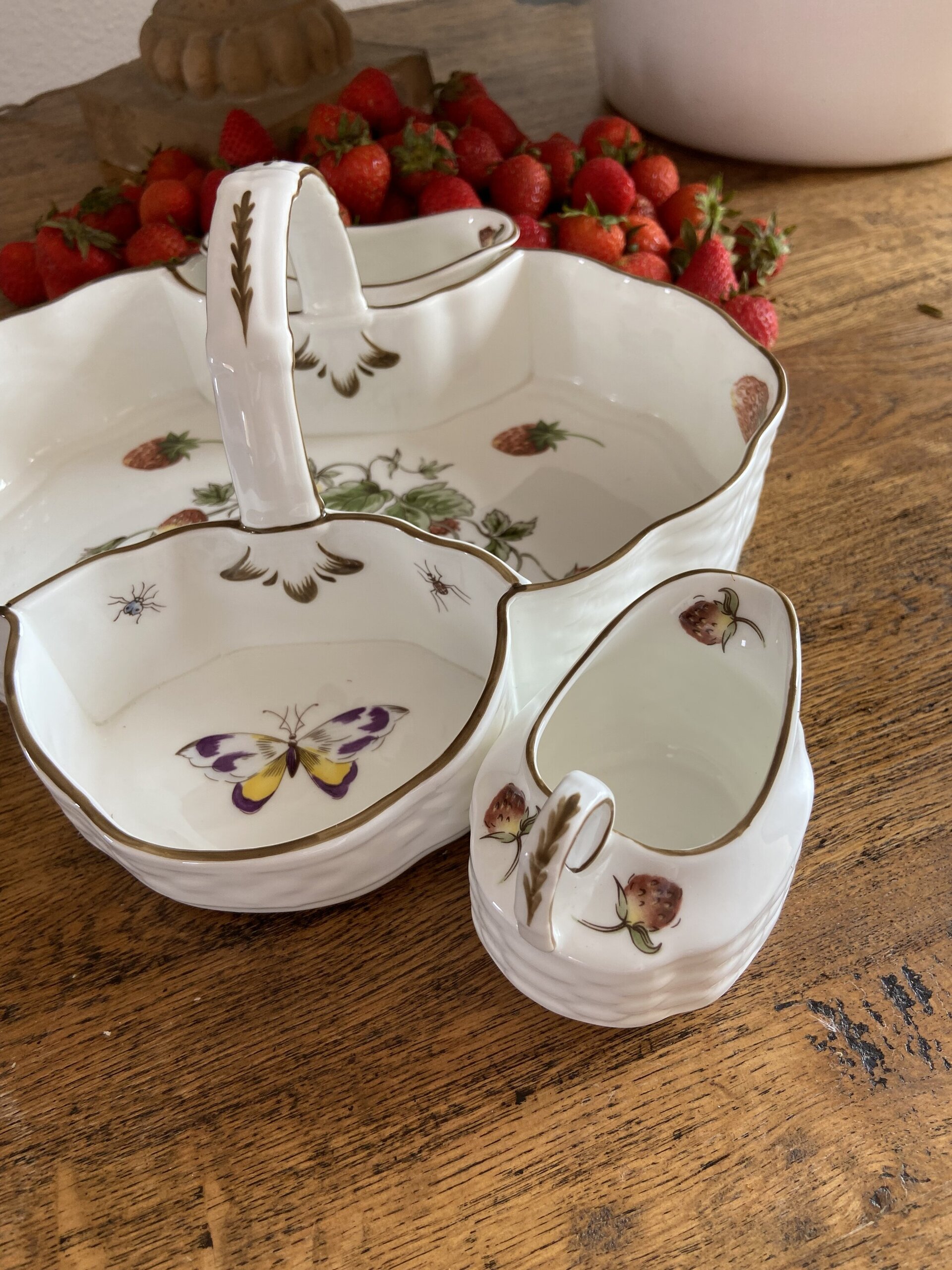 Cesta en porcelana inglesa "Copeland". - 4