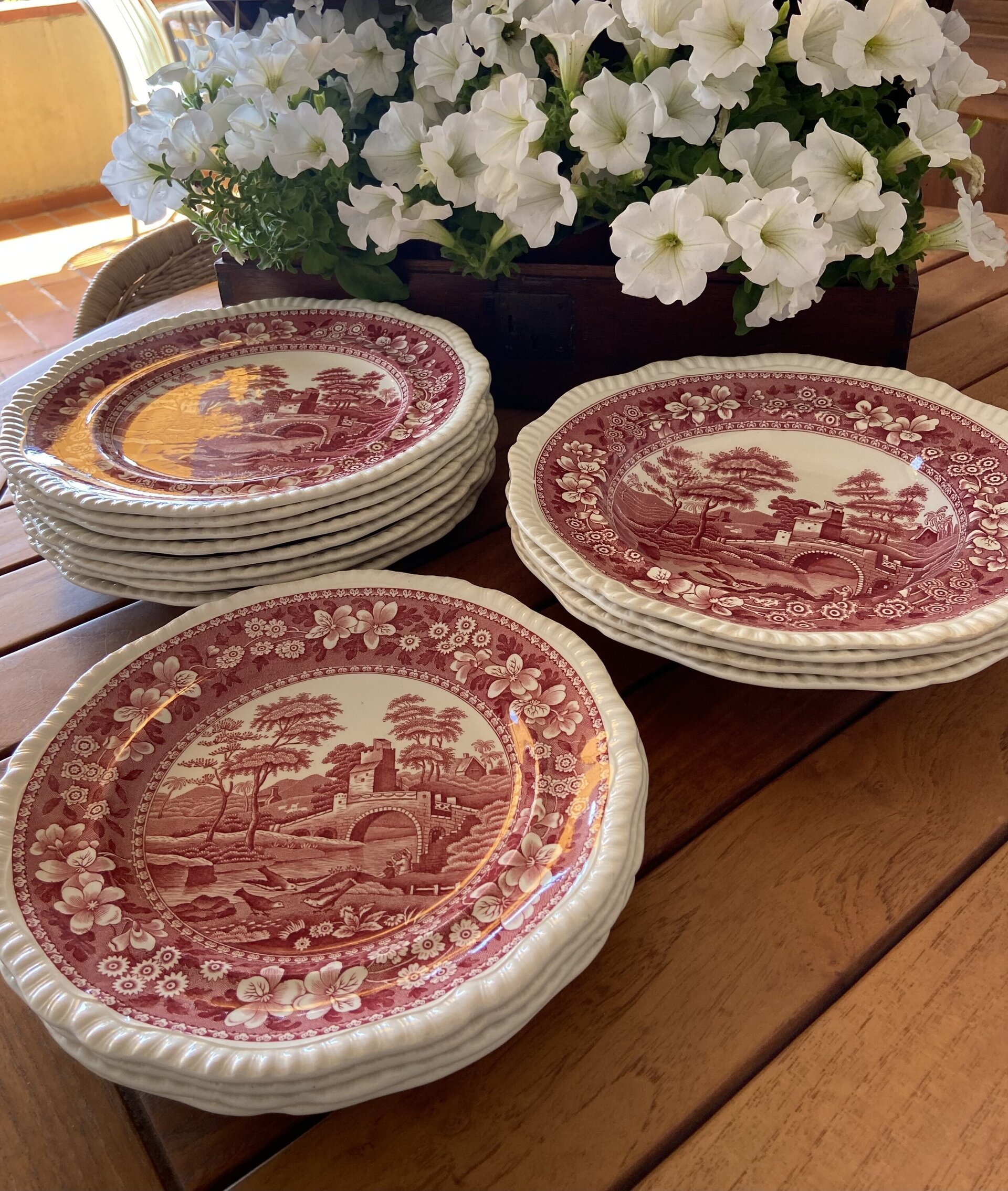 Vajilla para 4 personas en loza inglesa "Coalport". - 1