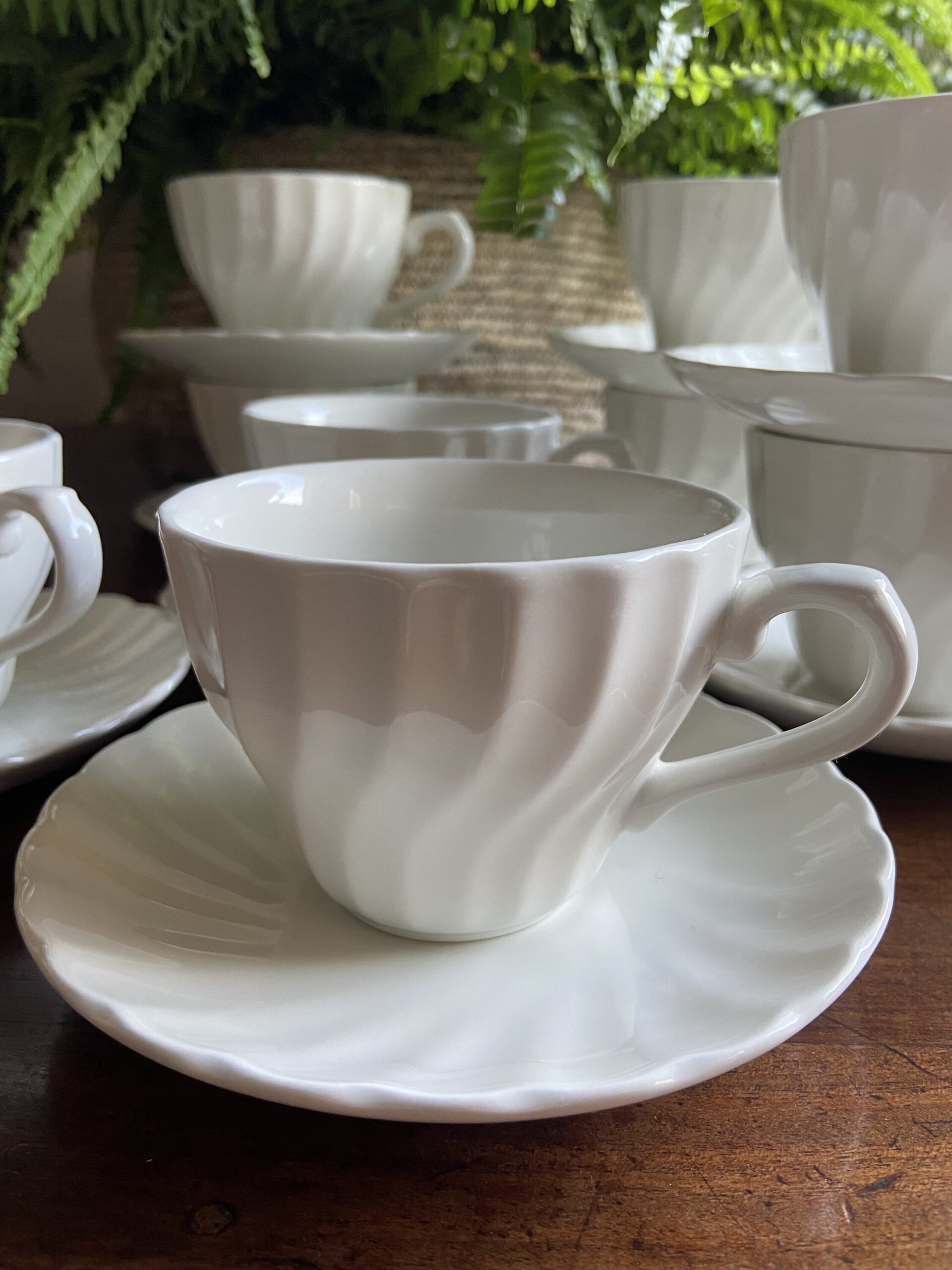 10 tazas de té/desayuno en loza inglesa "Churchill" - 3