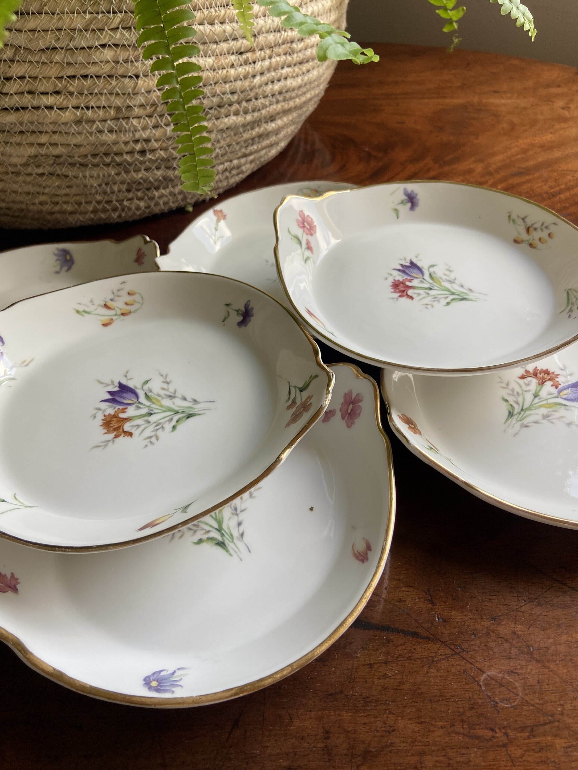 6 fuentes individuales en porcelana "Isard". - 2