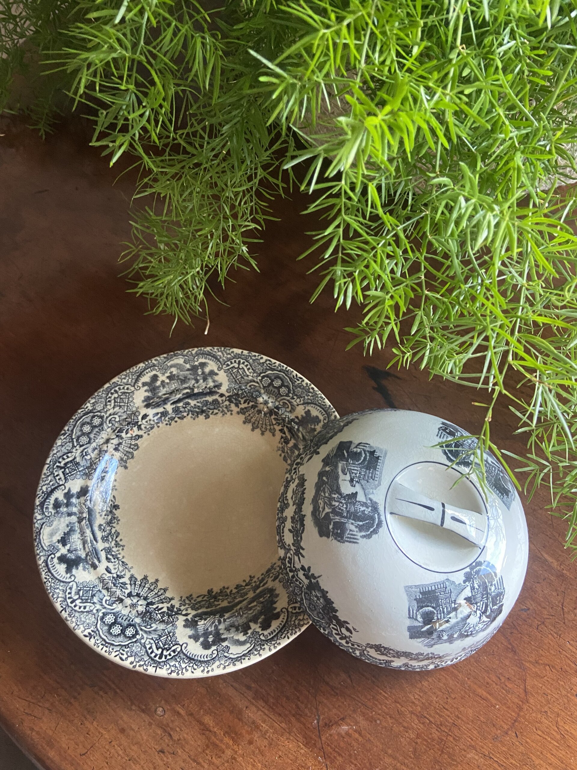 Mantequillero en loza de "Pickman S.A. Sevilla Cartuja - 4