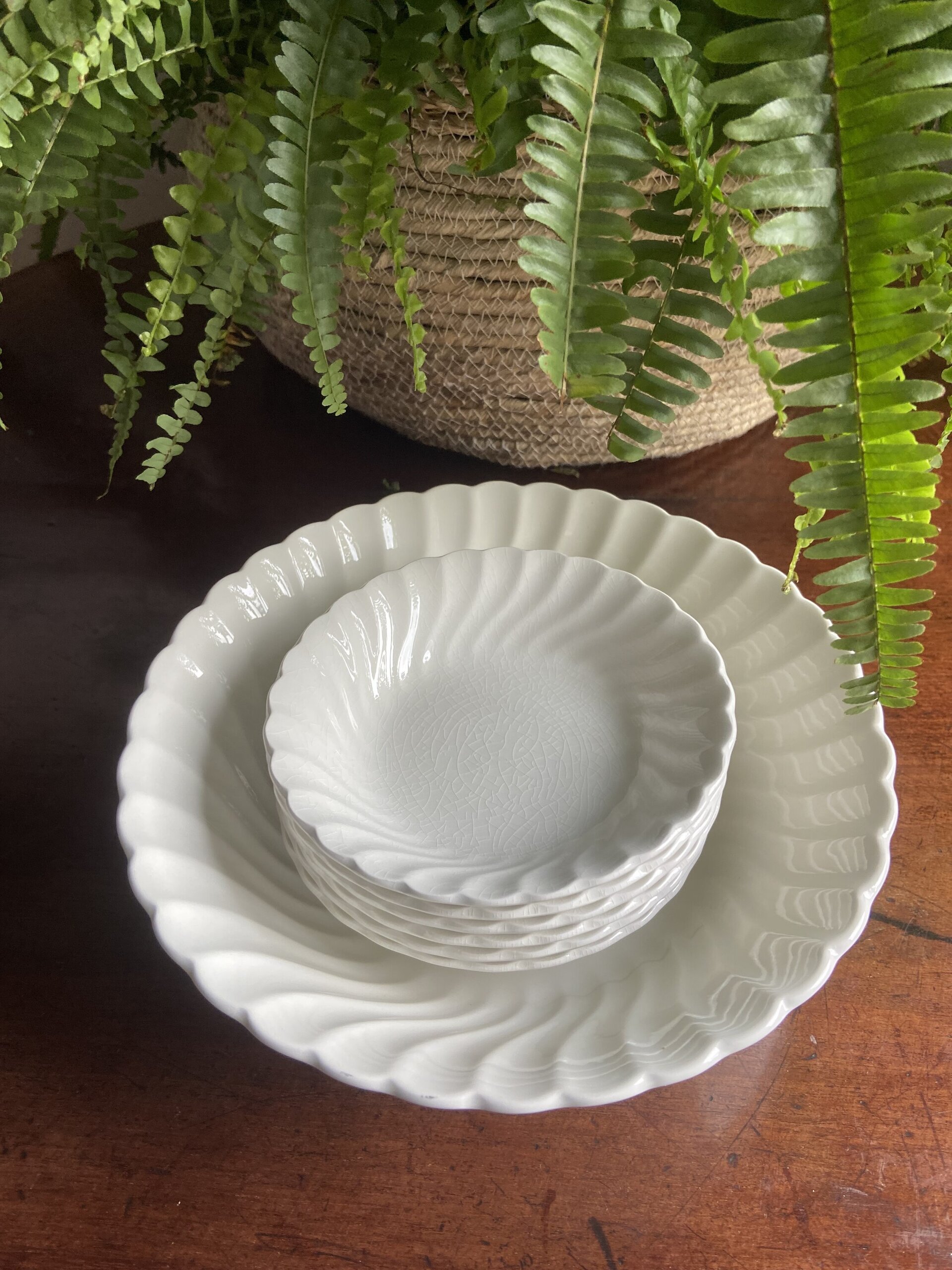 Bol y seis boles en loza inglesa "Johnson Bros" - 1