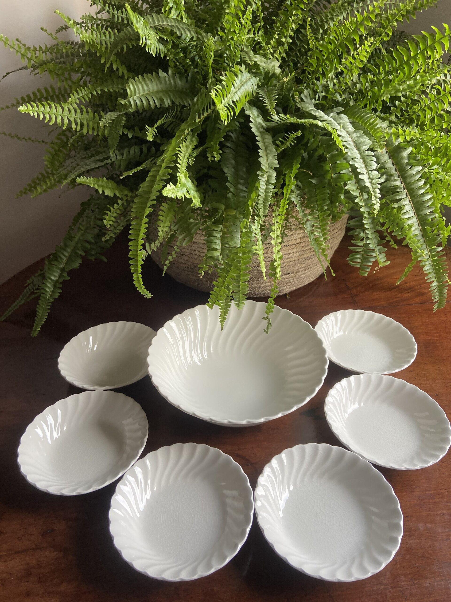 Bol y seis boles en loza inglesa "Johnson Bros" - 4