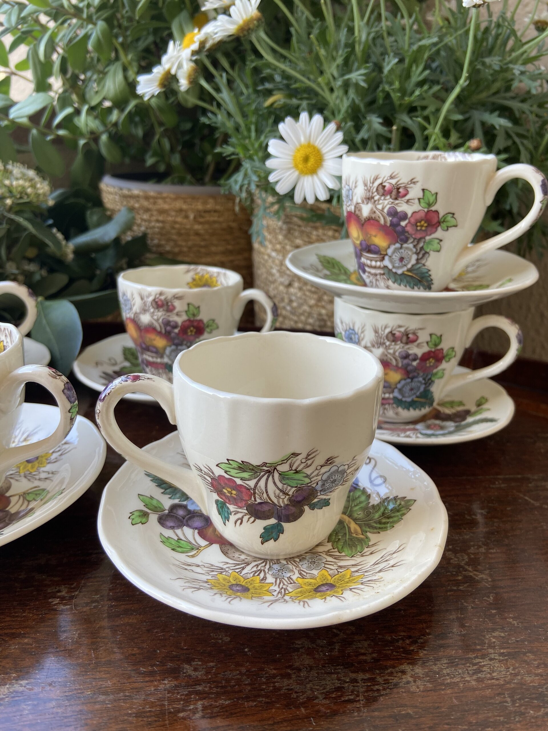 6 tazas cafe en loza inglesa "Spode" - 4
