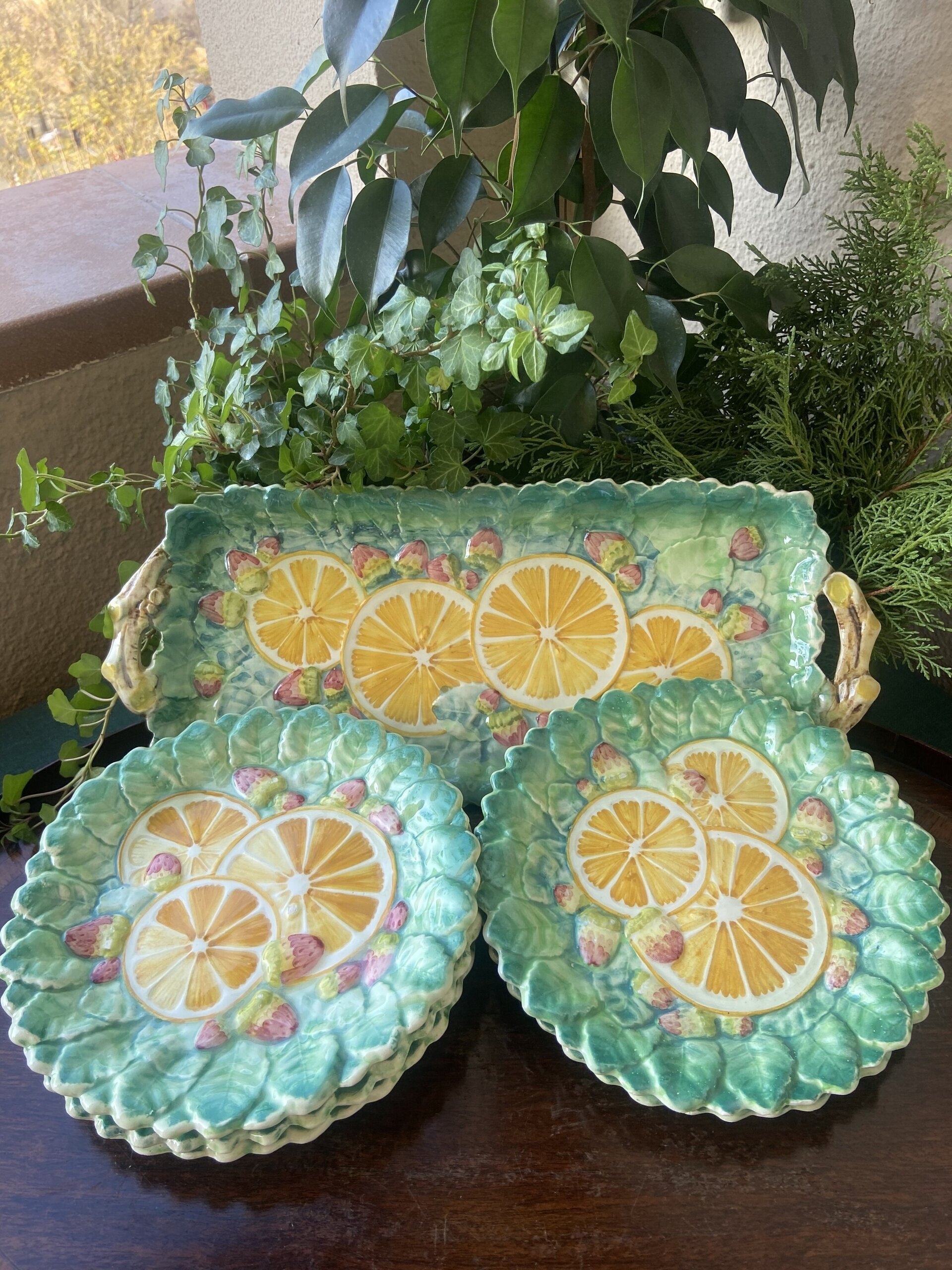 Juego de merienda en cerámica levantina de Manises "Hispania" - 2