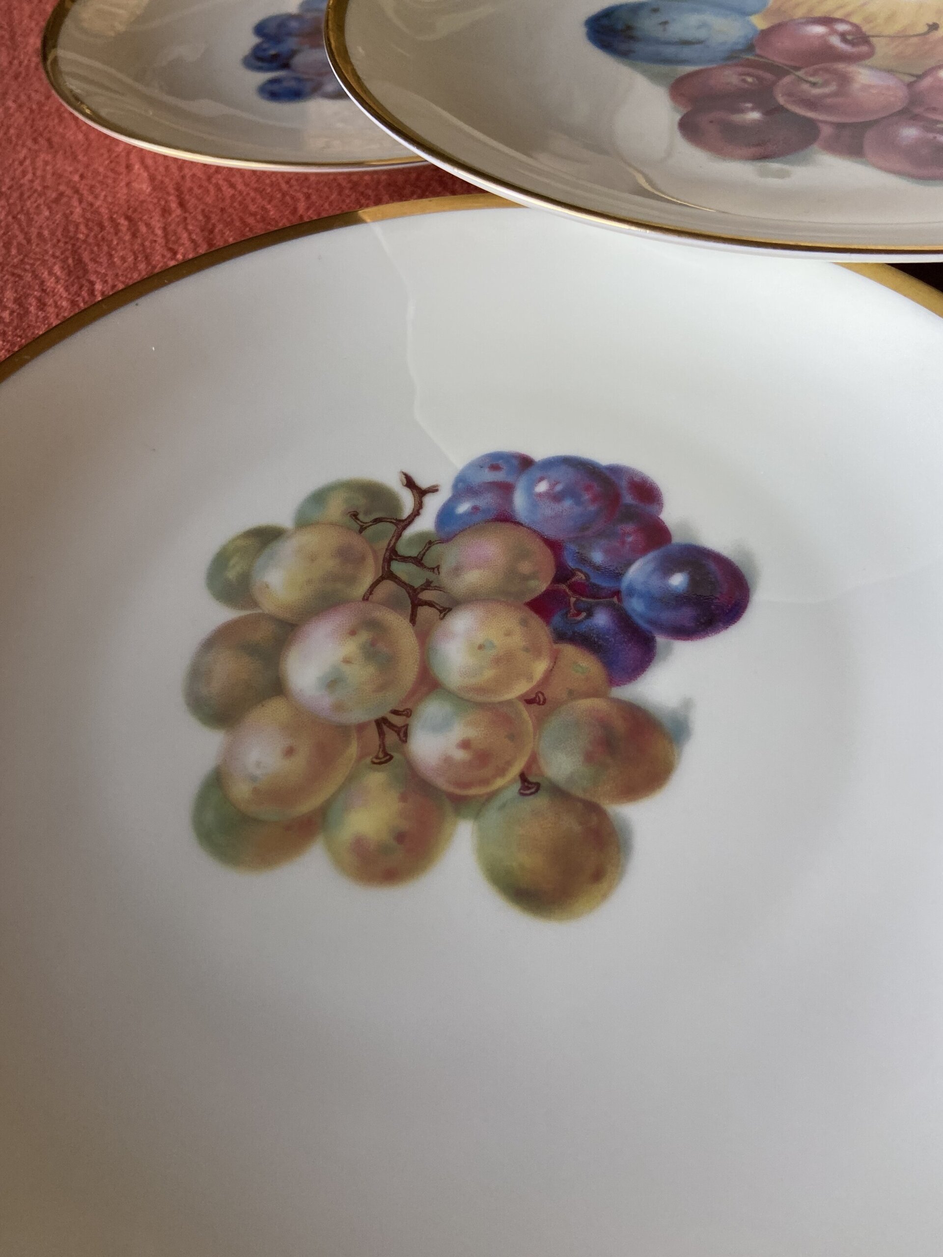 Fuente de pastas y 4 platos de merienda en porcelana alemana "Thomas". - 4