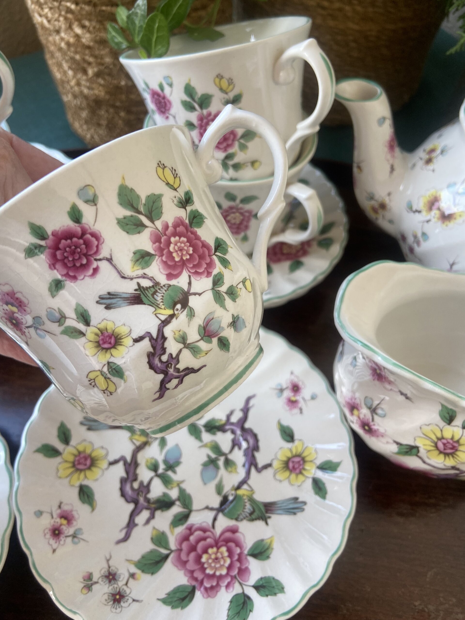 Juego de té en loza inglesa "Old Foley" - 4