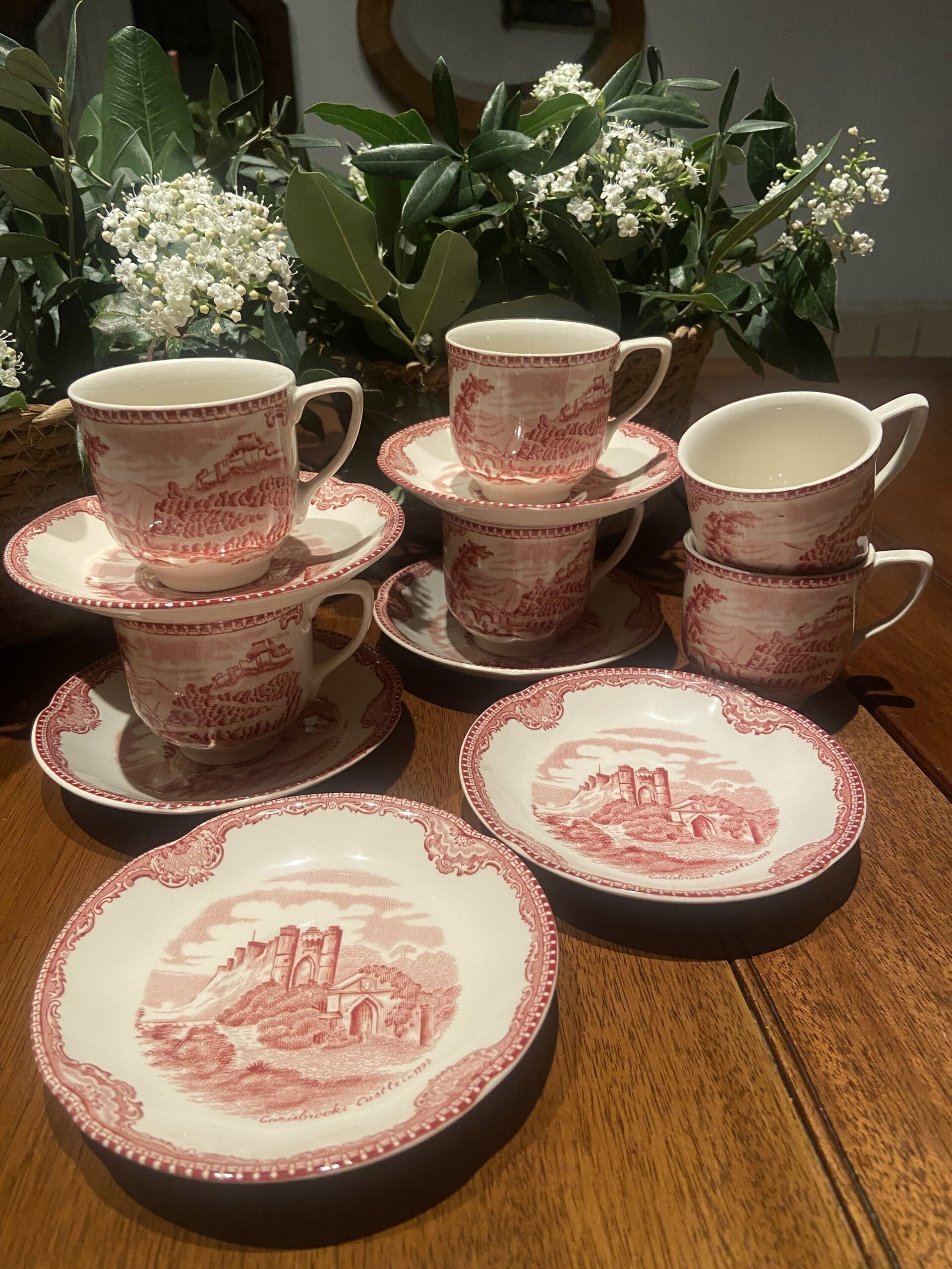 6 tazas café en loza inglesa "Johson Bros". - 3