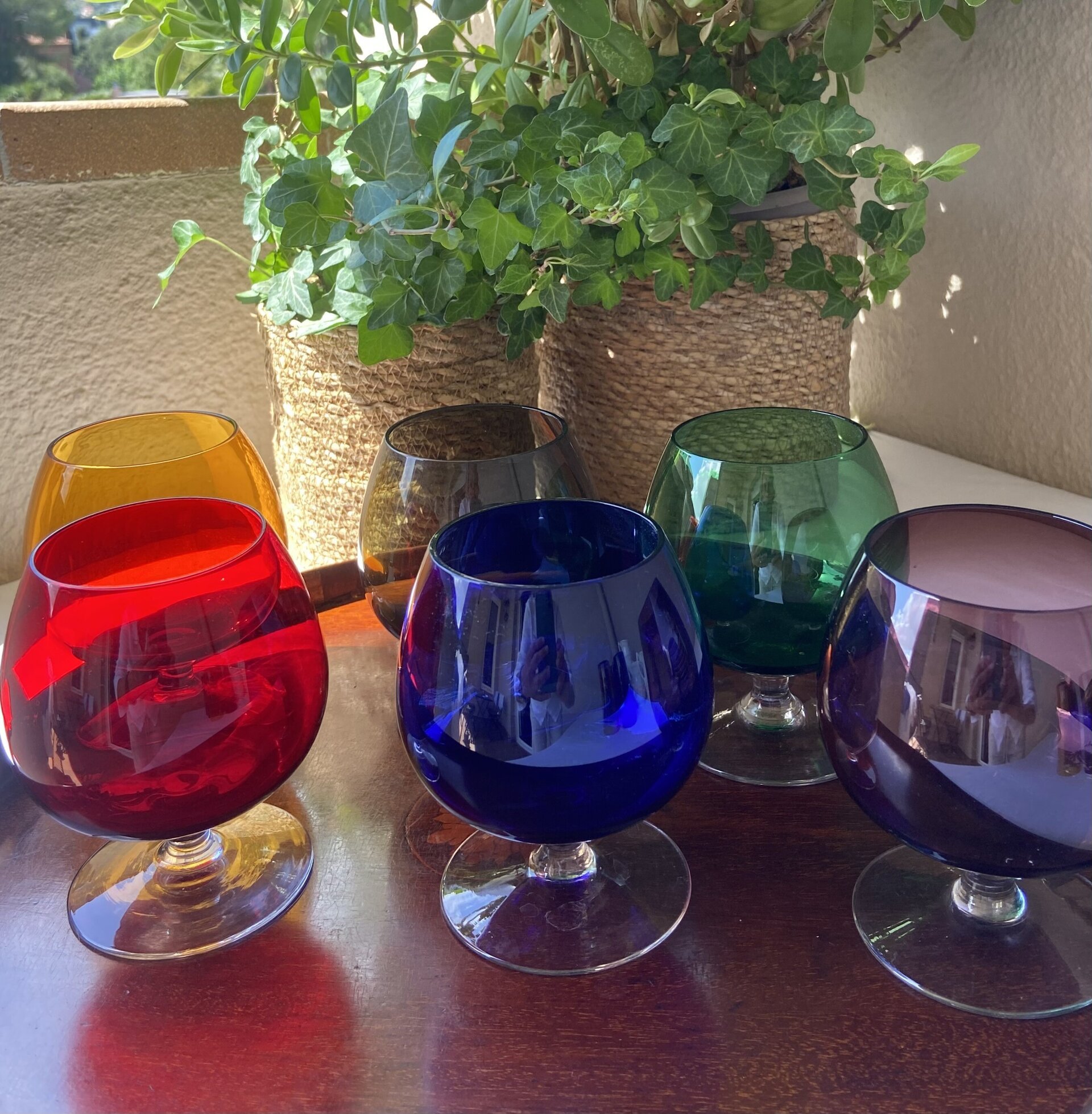 6 copas de diferentes colores - 1
