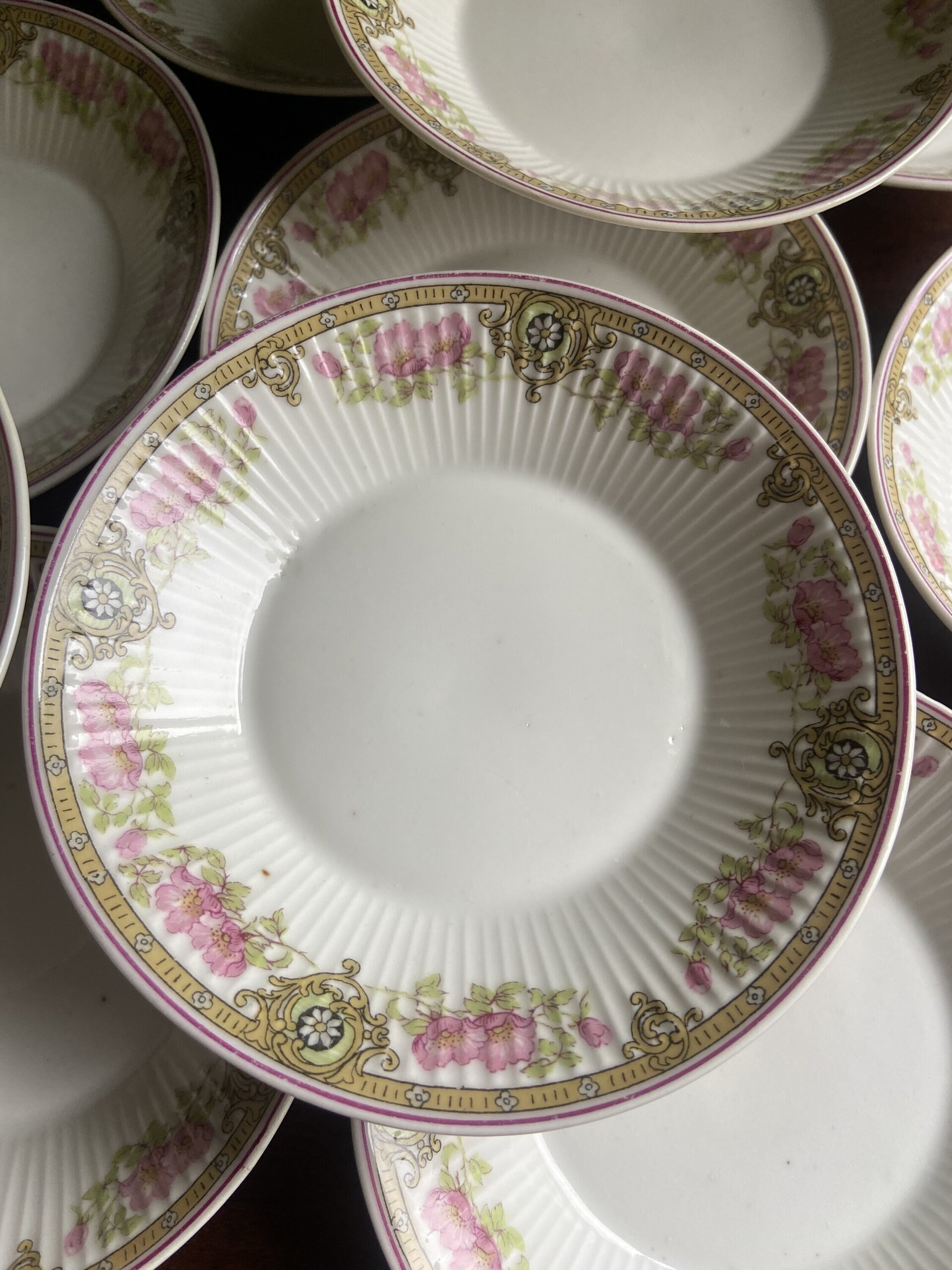 11 platos pan en porcelana francesa - 2