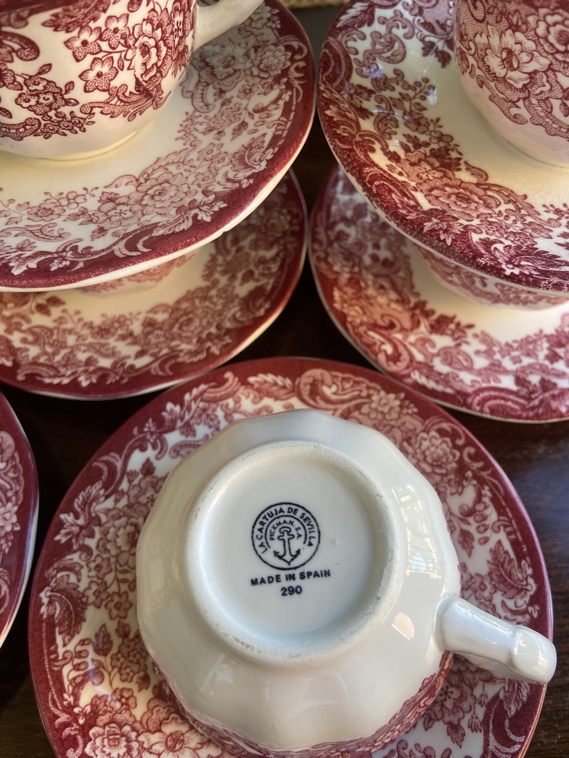 6 tazas de café "La Cartuja de Sevilla" Pickman S.A. (mod. Vistas) - 5