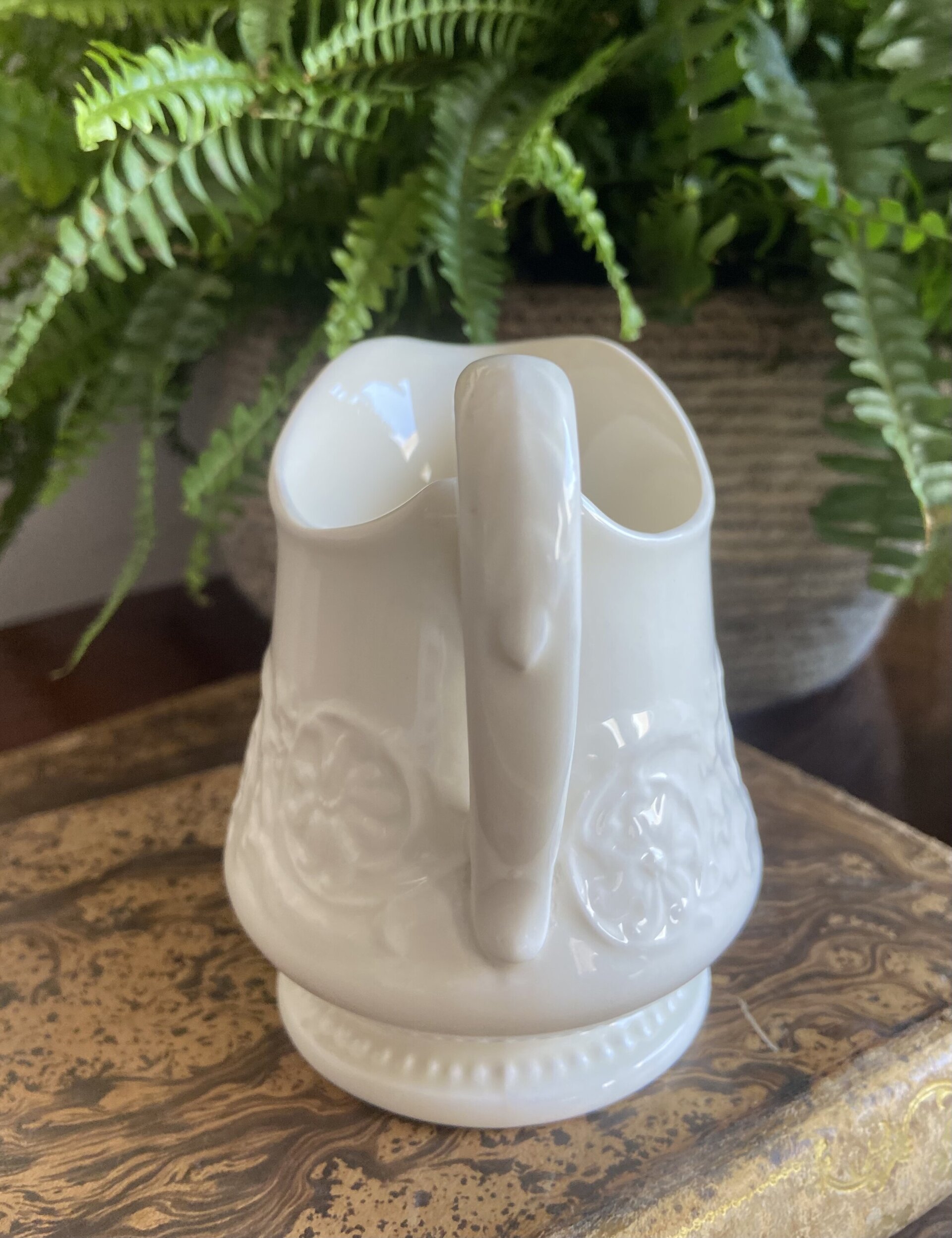 Tetera, lechera y azucarero en porcelana inglesa "Wedgwood" - 7