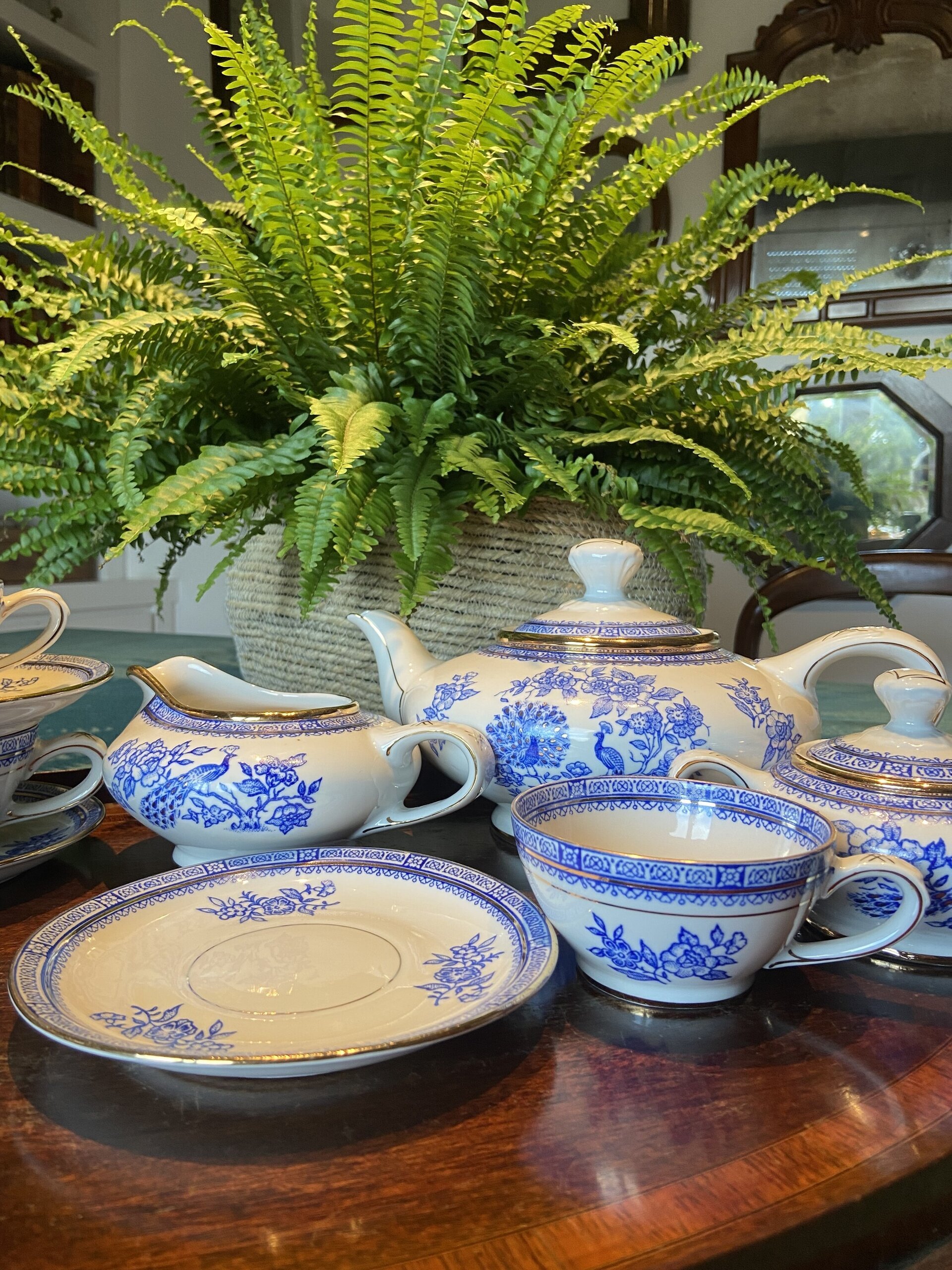 Juego de té en porcelana "Ollestac" Artesania. - 8