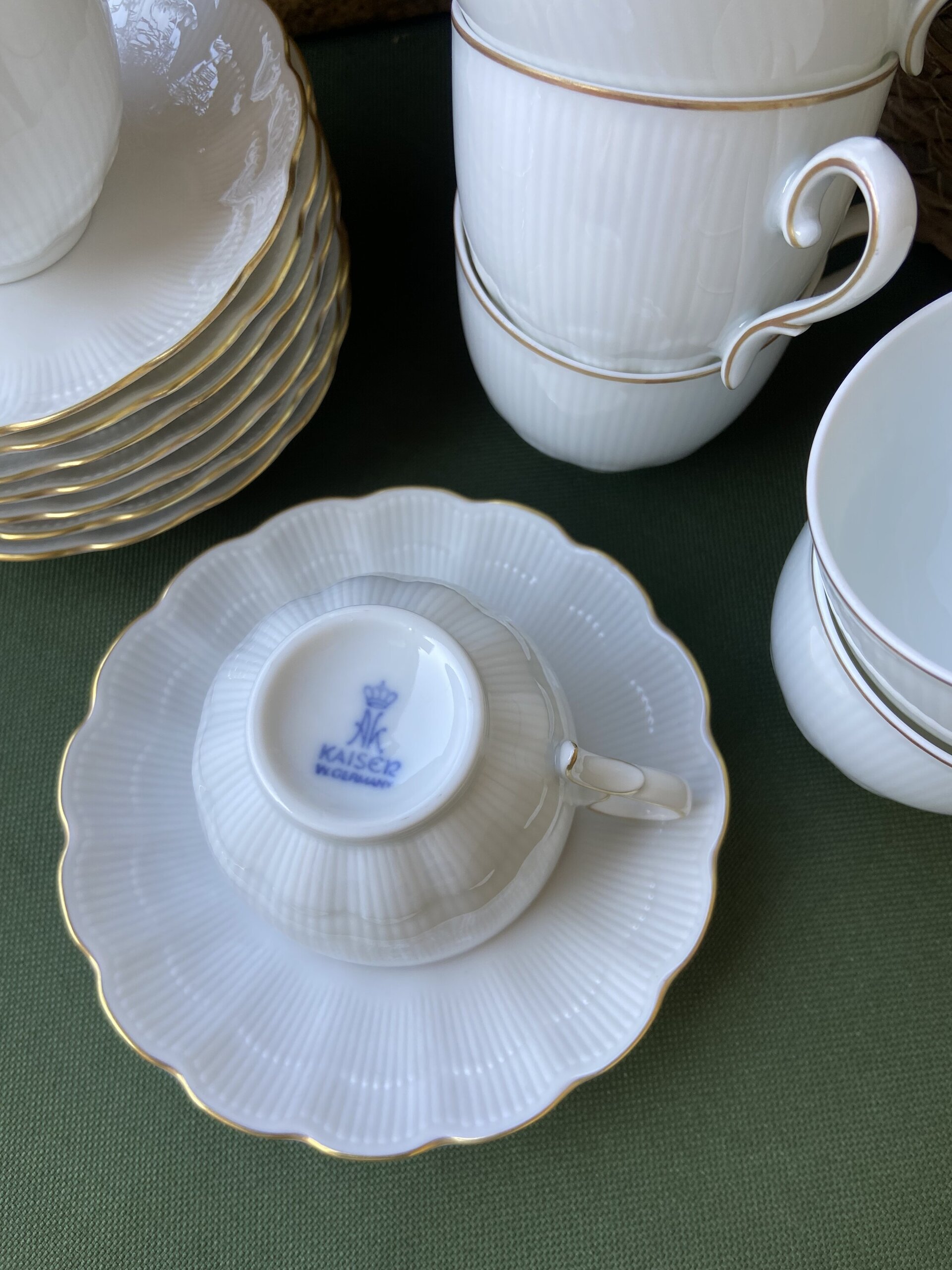 8tazas de café en porcelana alemana "Kaiser". - 3