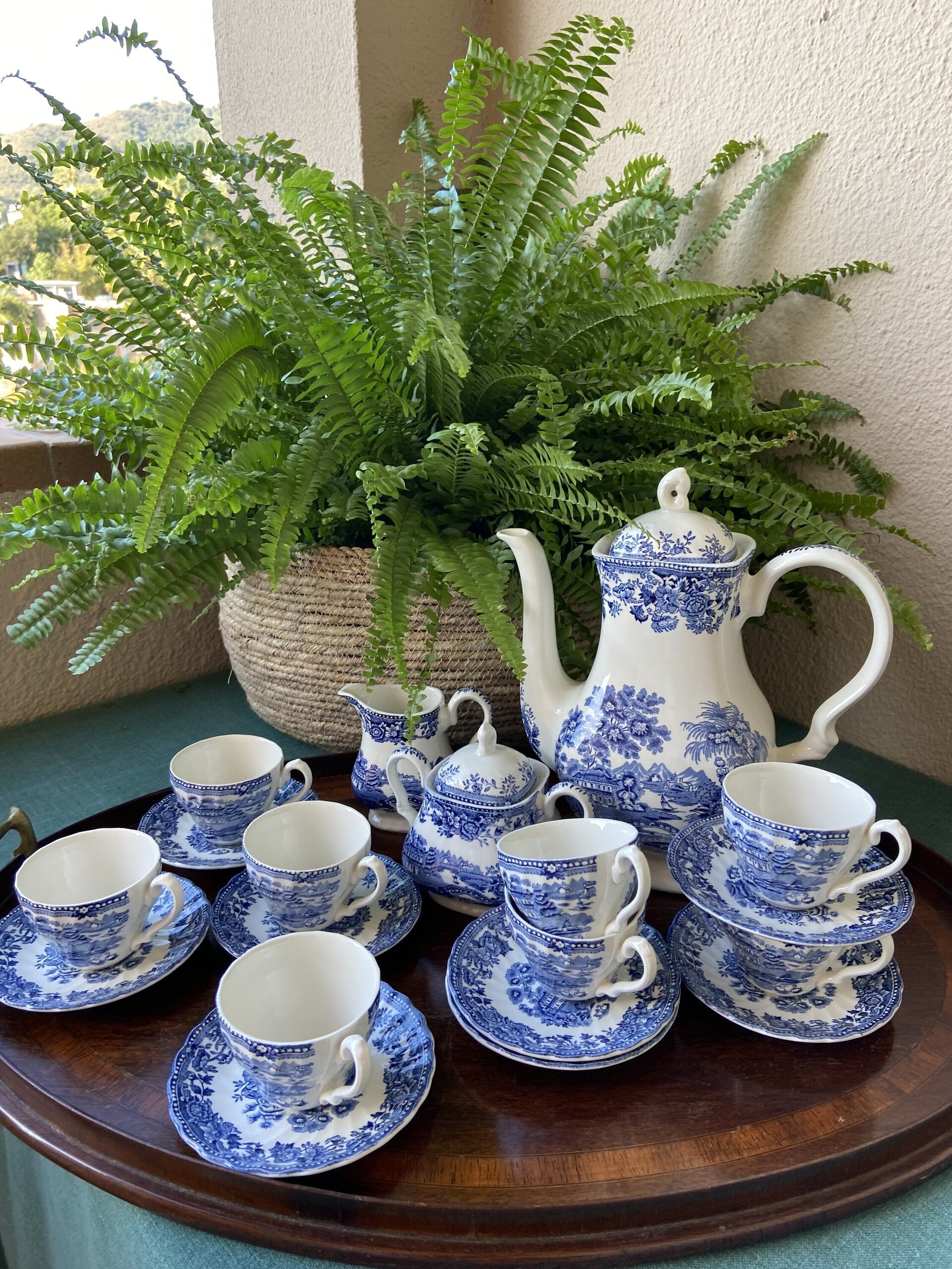 Juego de café en loza inglesa ""Myott" (mod. Tonquin) - 1