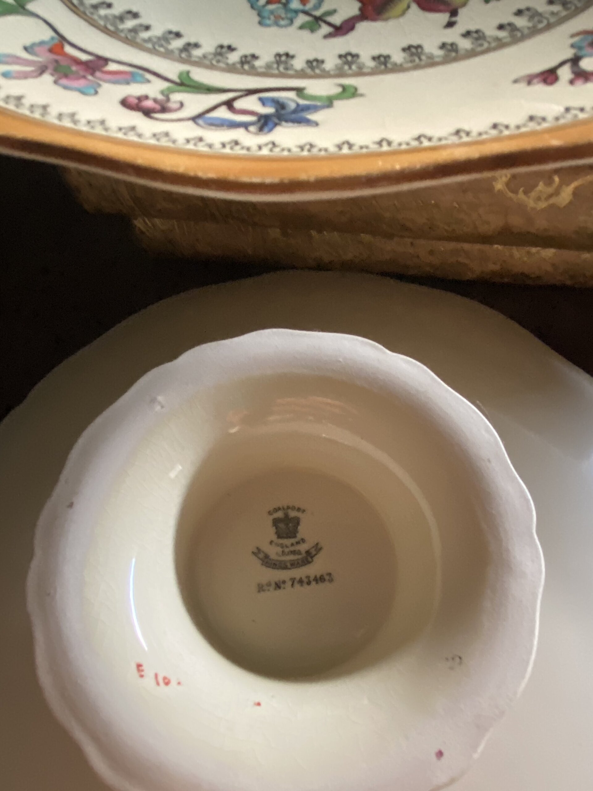 Pareja de pastelero/frutero en loza inglesa "Coalport" Kings Ware. - 4