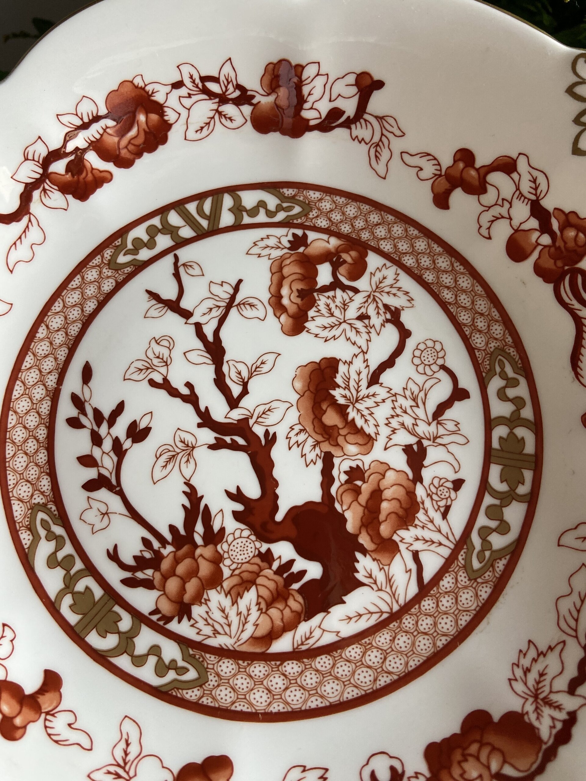 Fuente redonda con asas en porcelana inglesa "Coalport". - 4