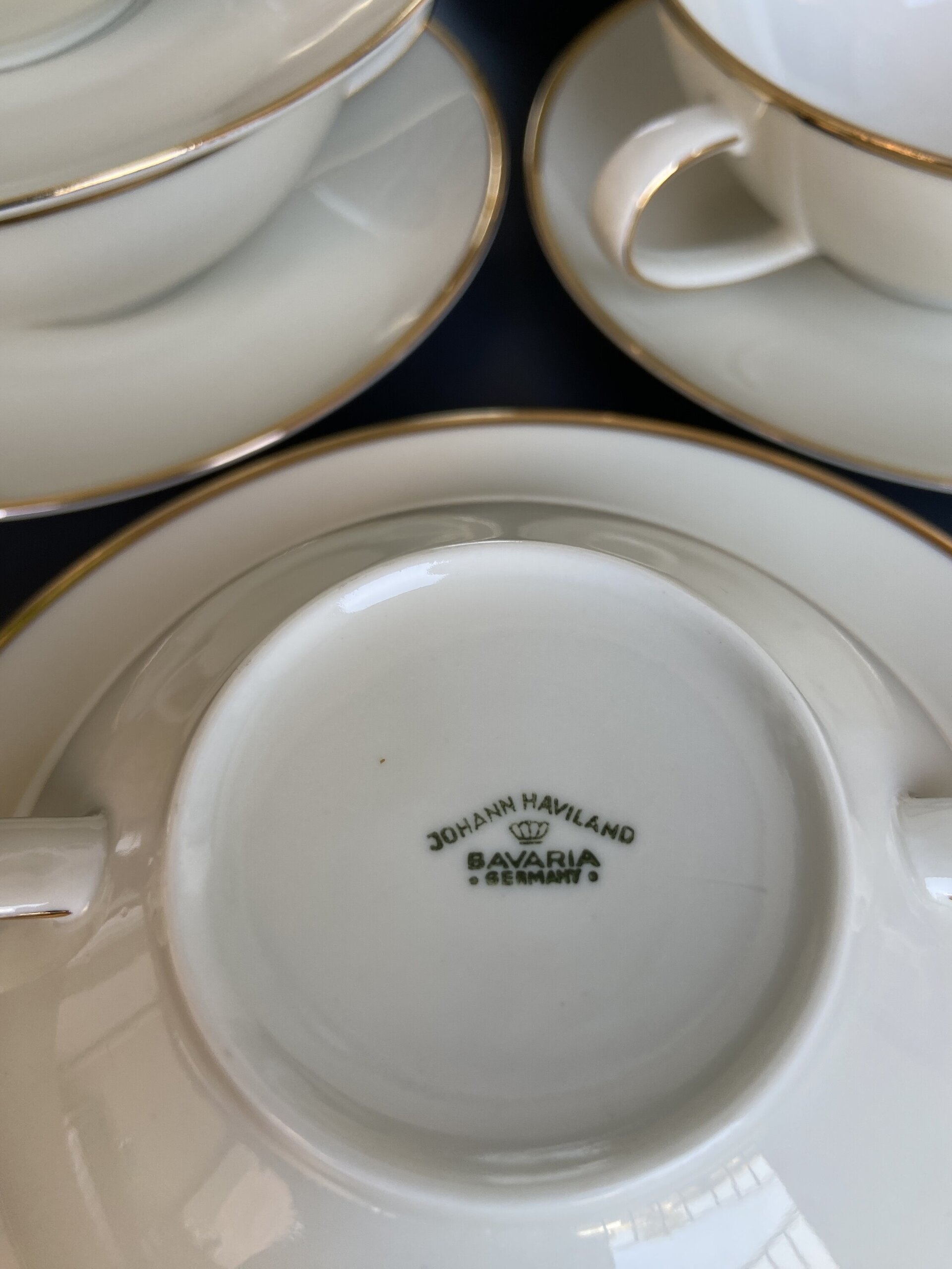 6 Tazas de consomé en porcelana alemana "Johann Haviland" - 4