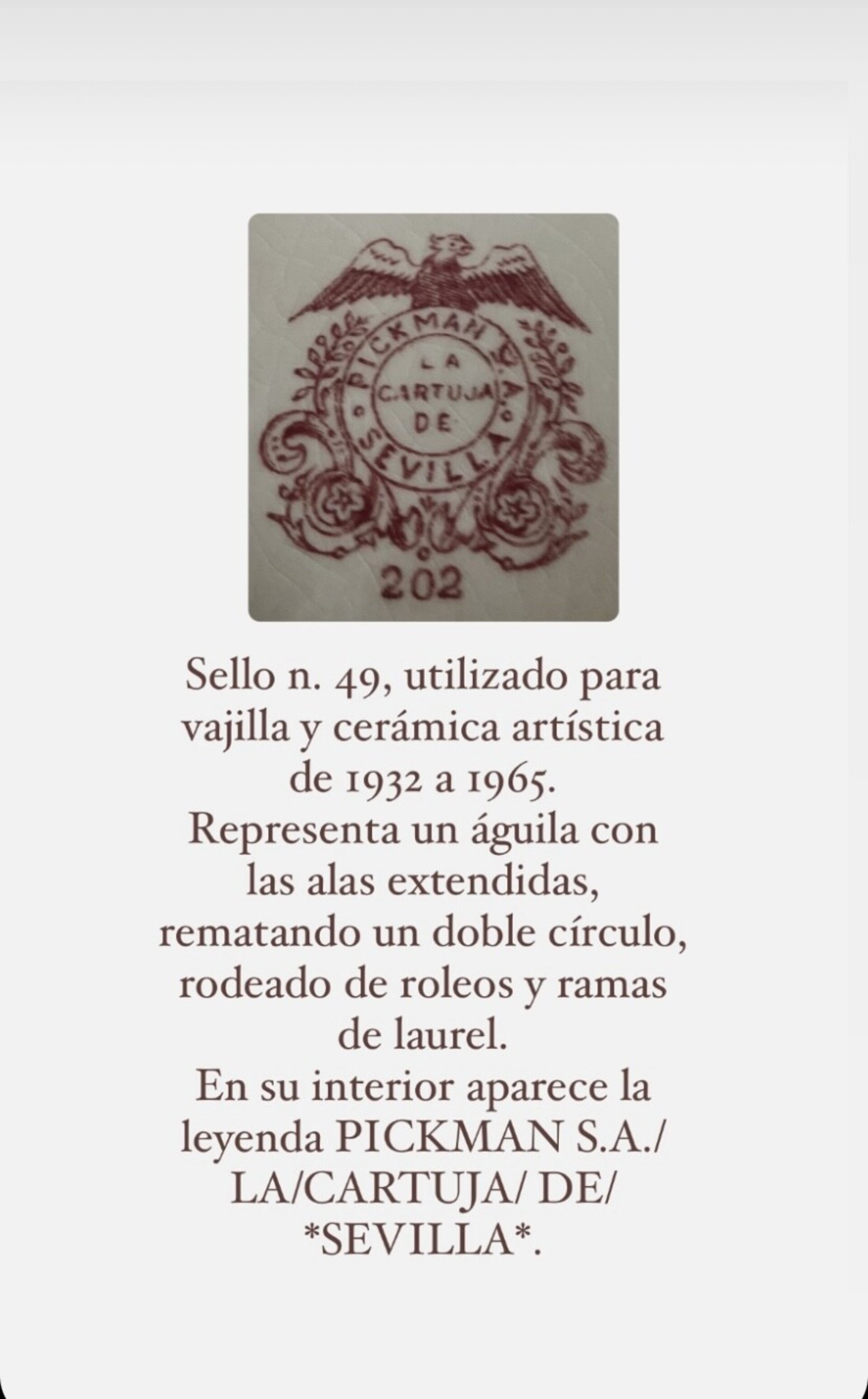 Vajilla "Pickman s.a. La Cartuja de Sevilla". - 8