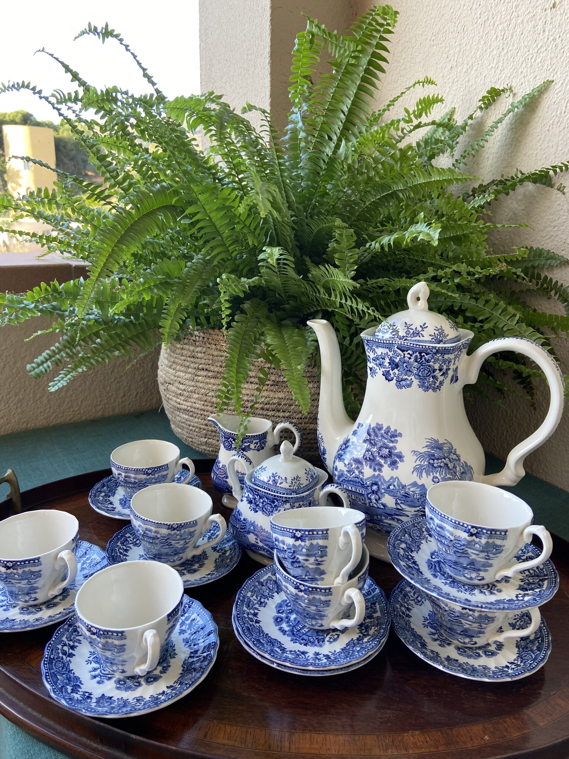 Juego de café en loza inglesa ""Myott" (mod. Tonquin) - 3