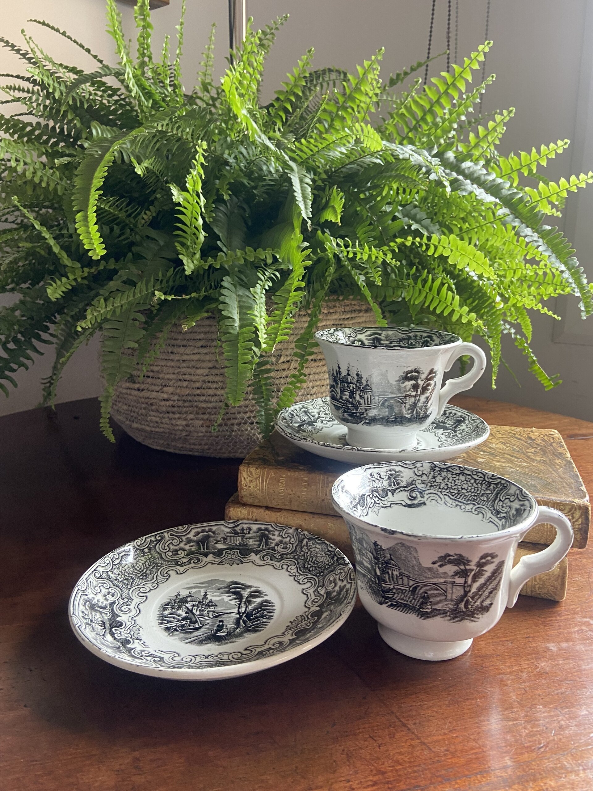 2 Tazas desayuño "Pickman S.A. Sevilla" Cartuja (mod.Vistas) ). - 2