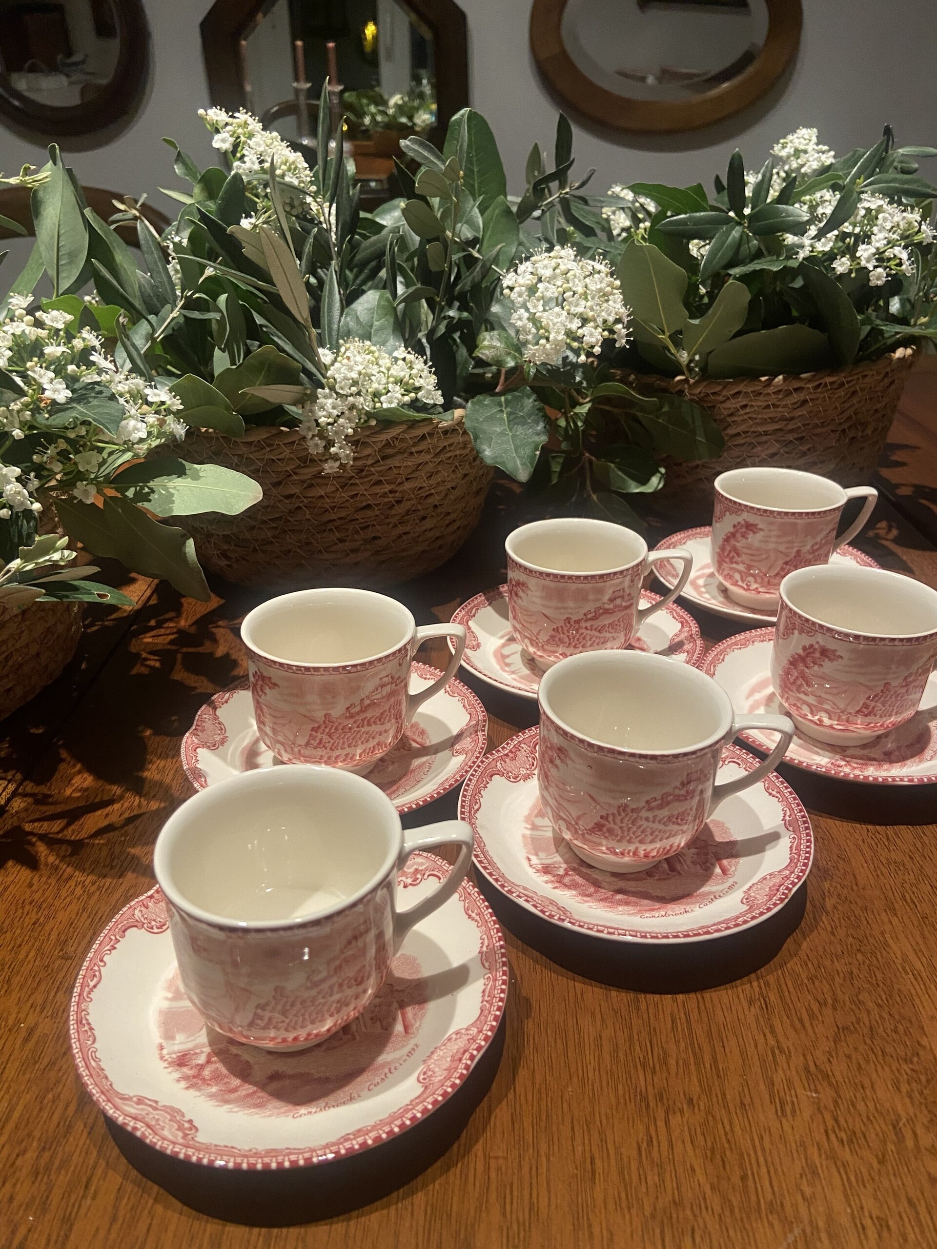 6 tazas café en loza inglesa "Johson Bros". - 4