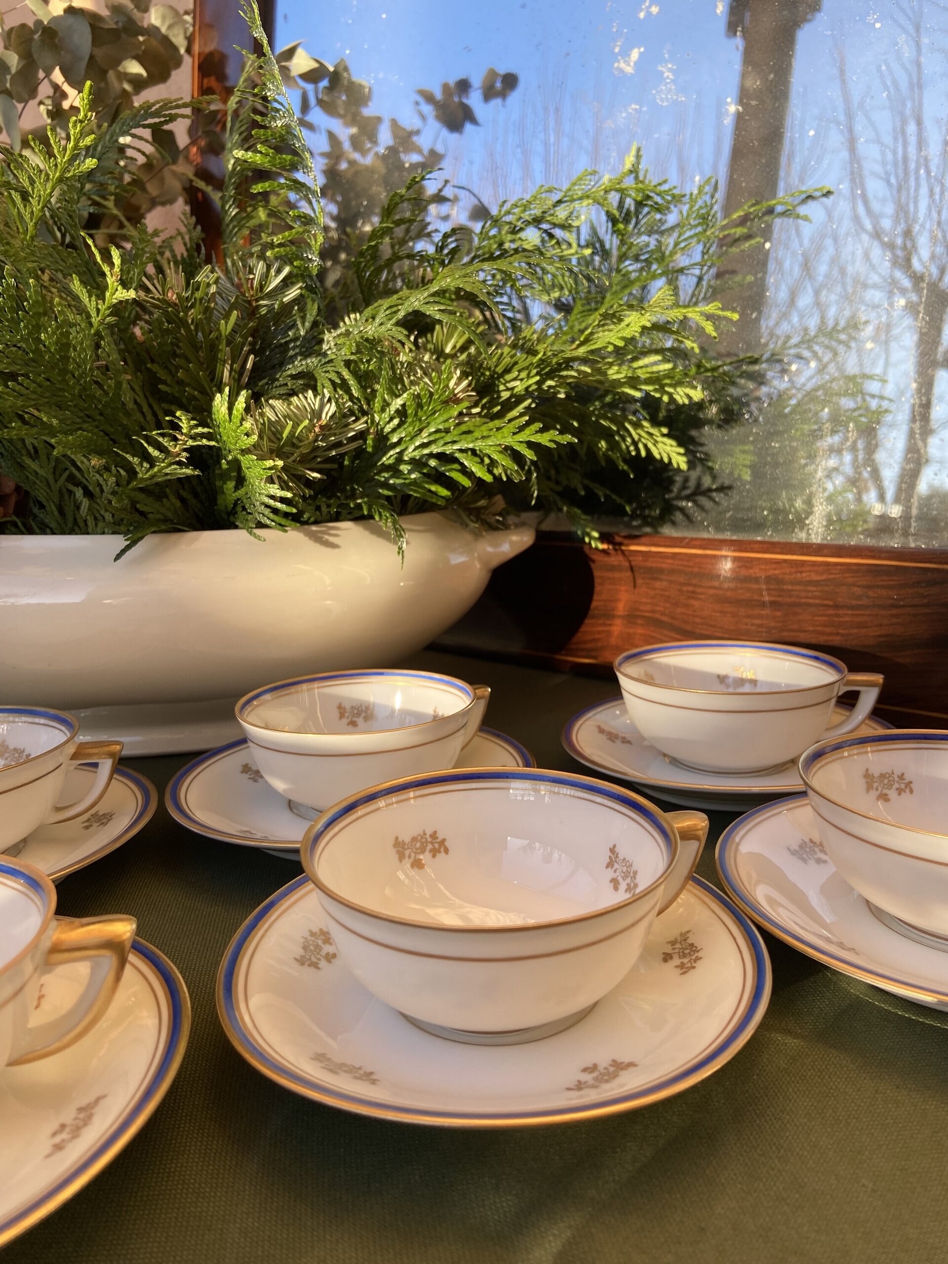 6 tazas cafe porcelana "Limoges" Francia. - 3