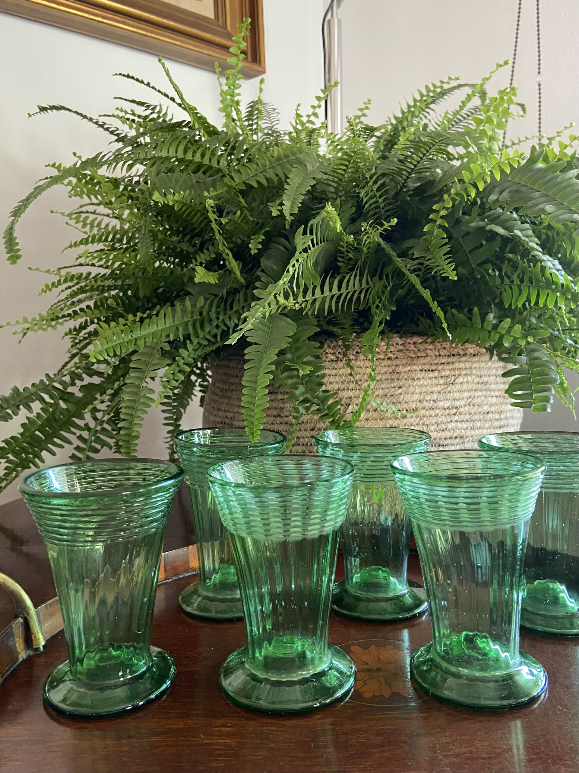 6 vasos en vidrio soplado a mano "Gordiola" - 4