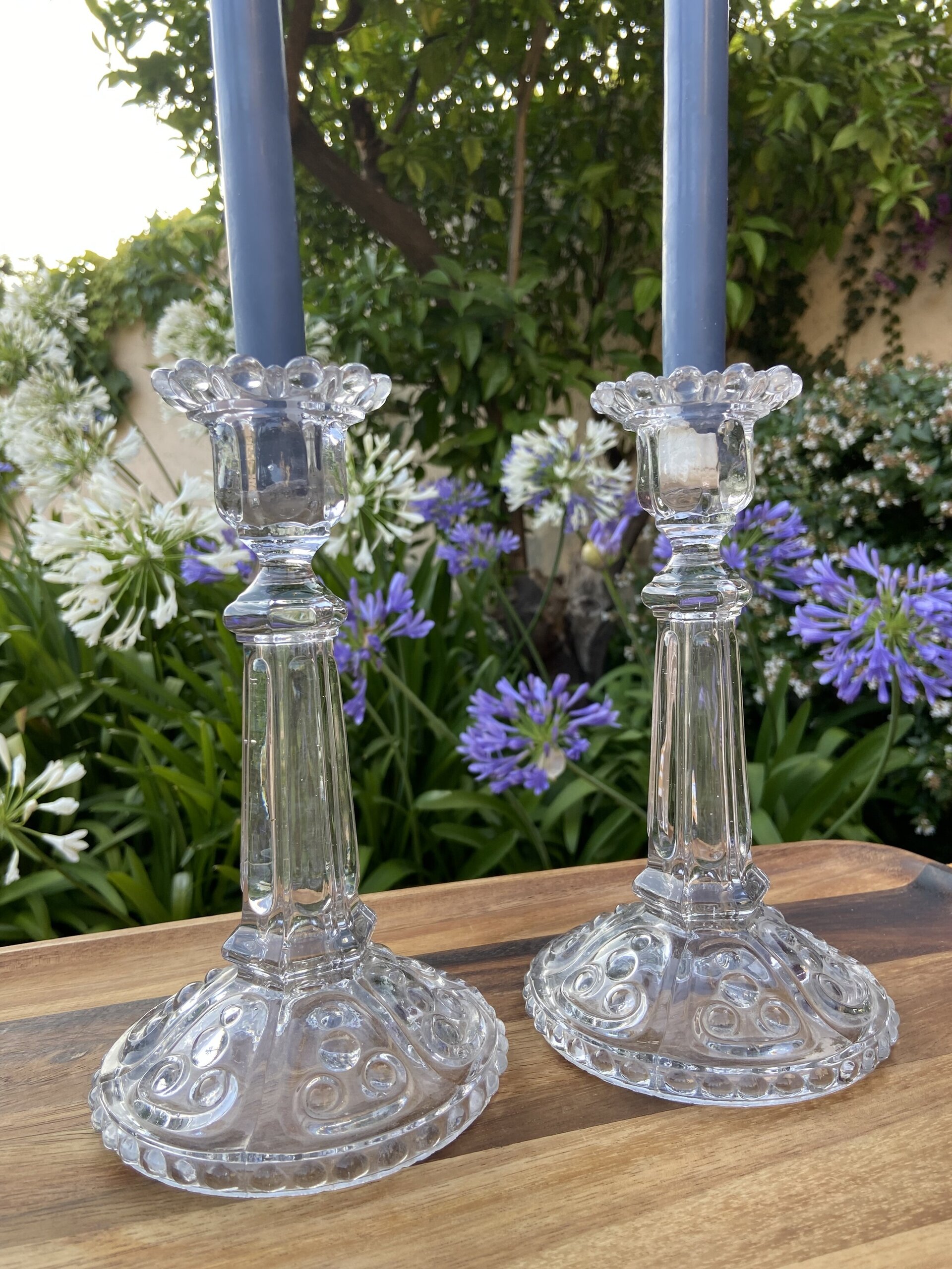 Pareja de candelabros de cristal - 4