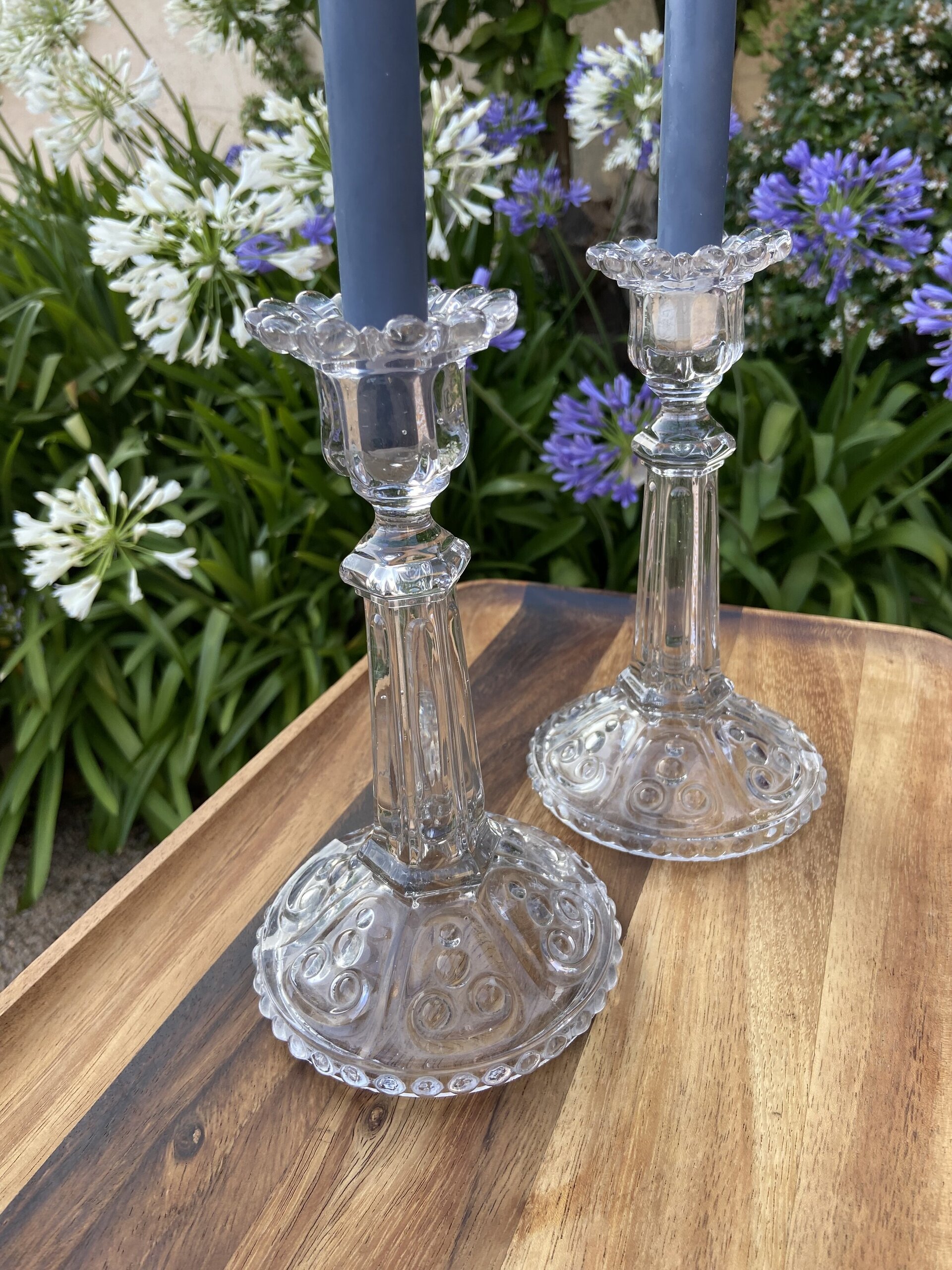 Pareja de candelabros de cristal - 6