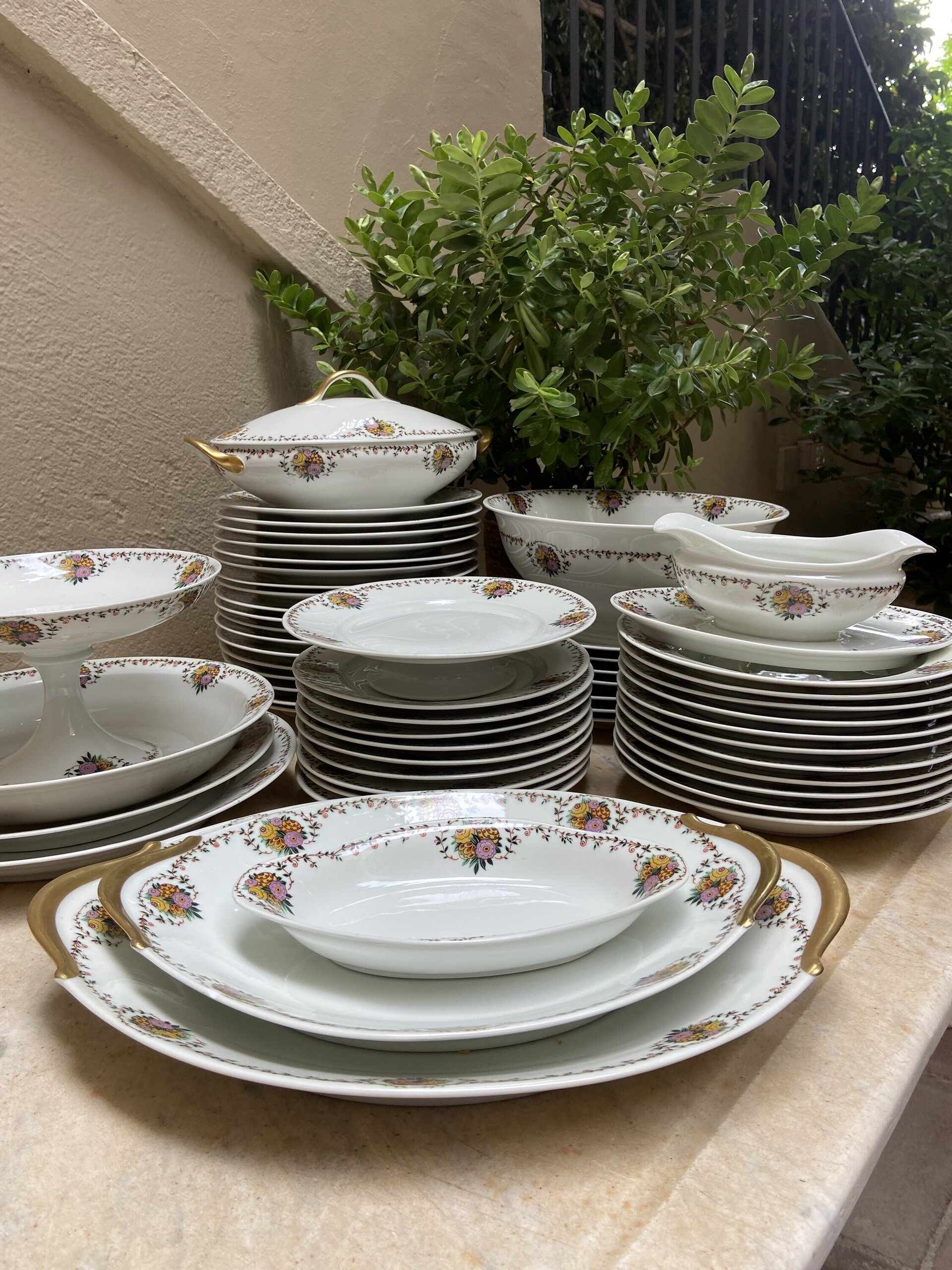 -Vajilla en fina porcelana francesa de Limoges "Raynaud & Cº" - 6